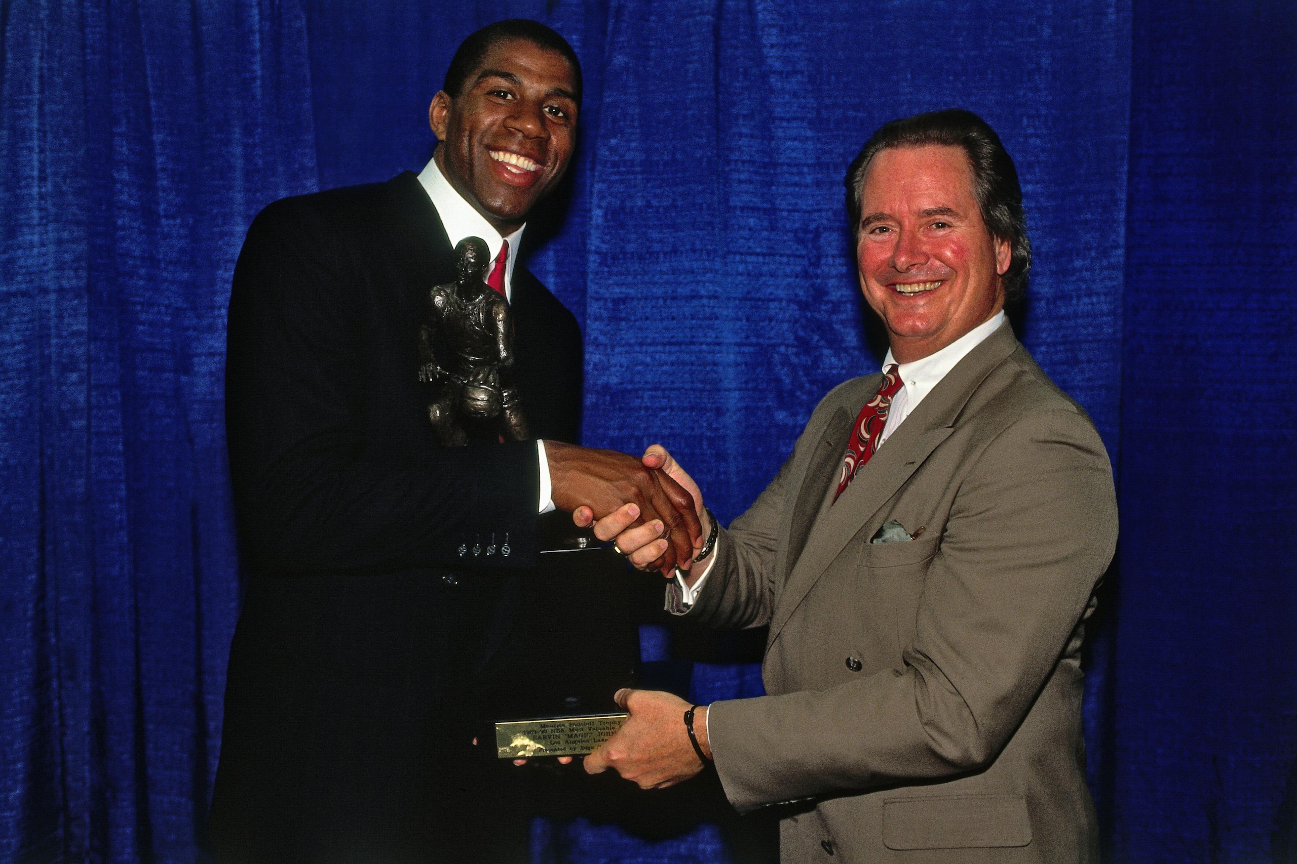 Magic Johnson Receives The MVP Award