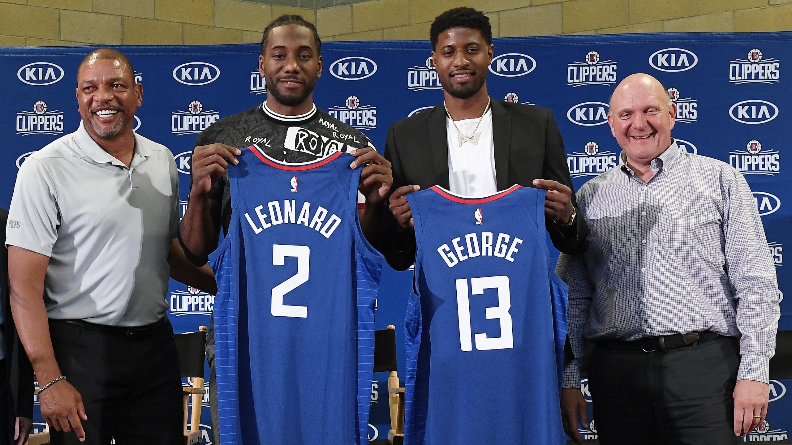 Los Angeles Clippers Introduce Kawhi Leonard & Paul George Los Angeles Clippers Introduce Kawhi Leonard & Paul George