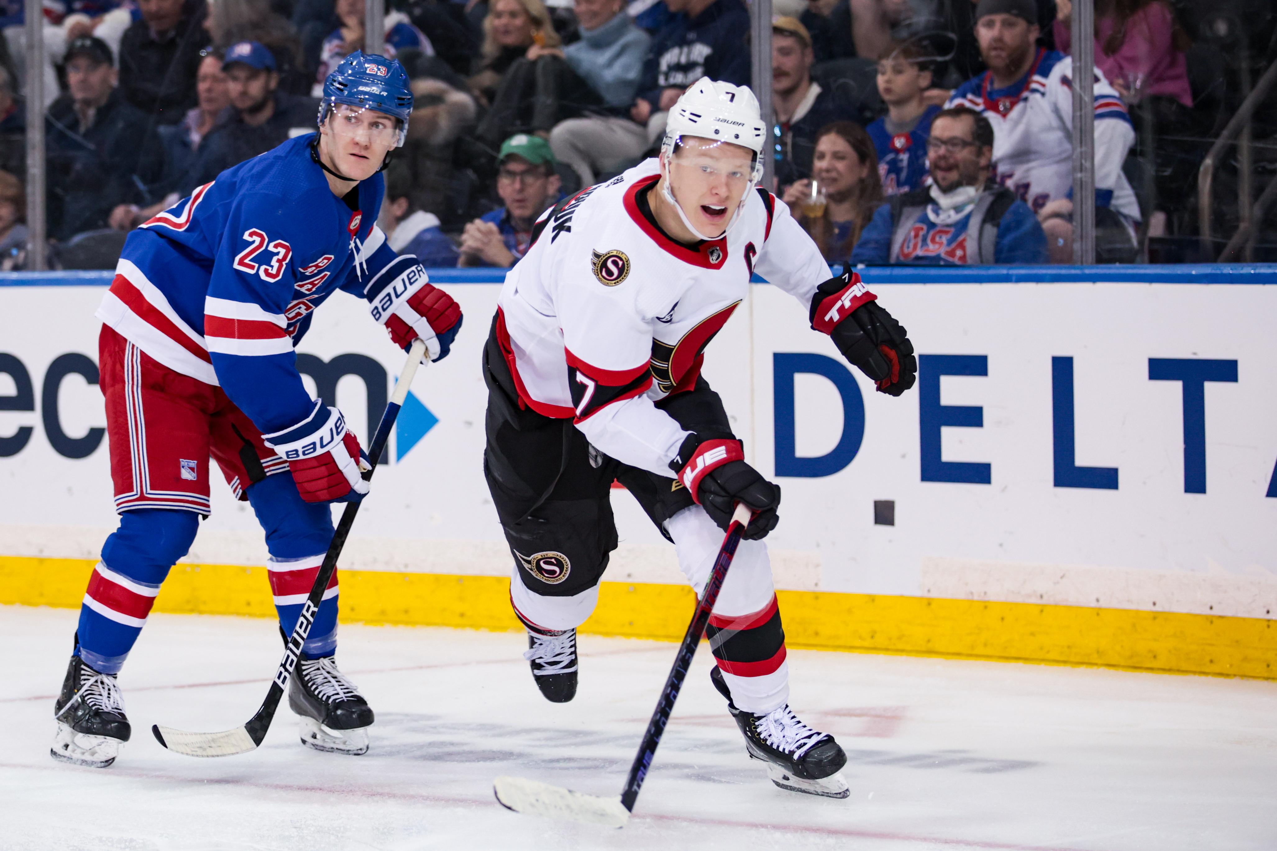 NHL: APR 09 Senators at Rangers NHL: APR 09 Senators at Rangers