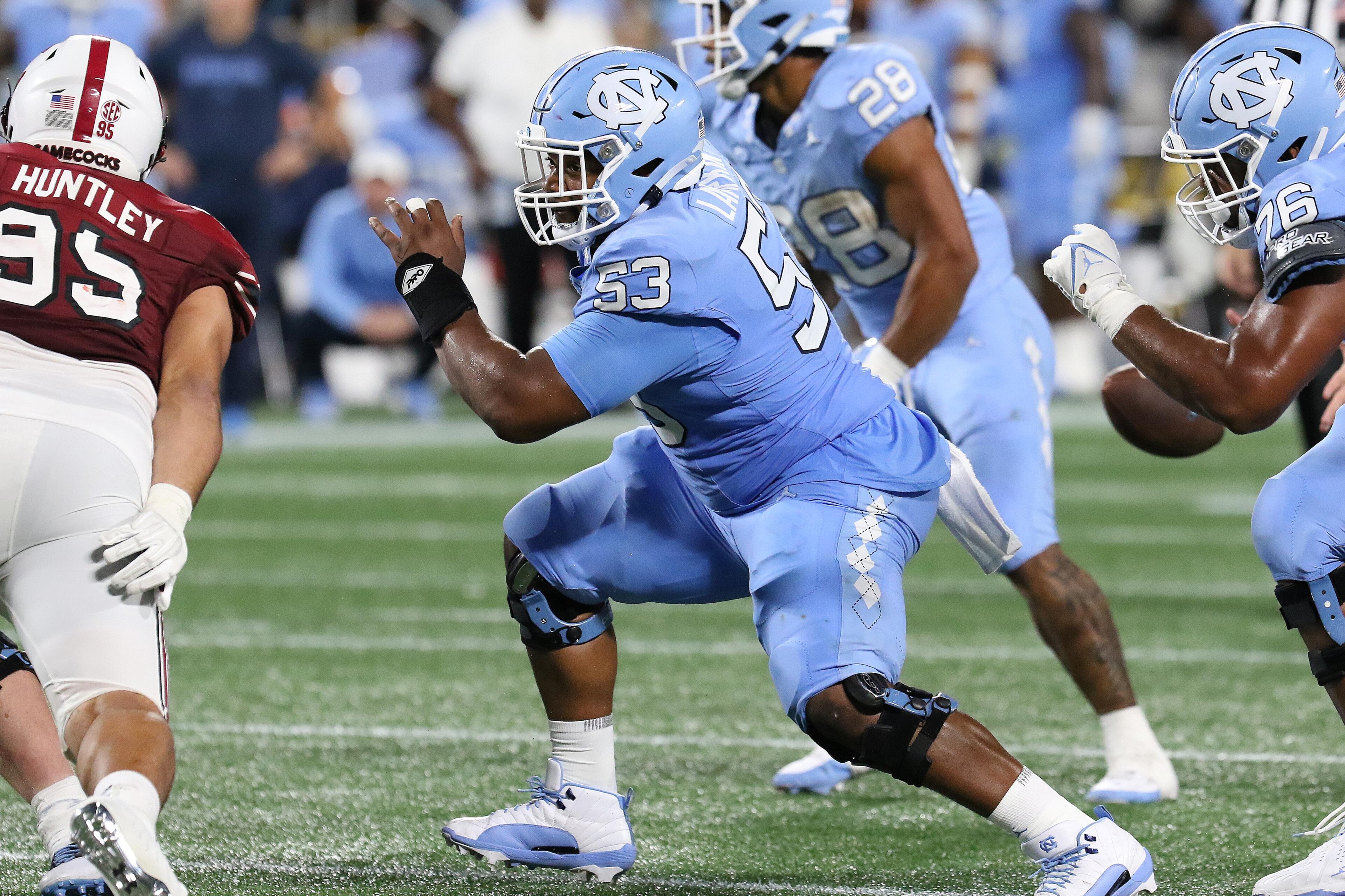 COLLEGE FOOTBALL: SEP 02 Duke's Mayo Classic - North Carolina vs South Carolina COLLEGE FOOTBALL: SEP 02 Duke's Mayo Classic - North Carolina vs South Carolina