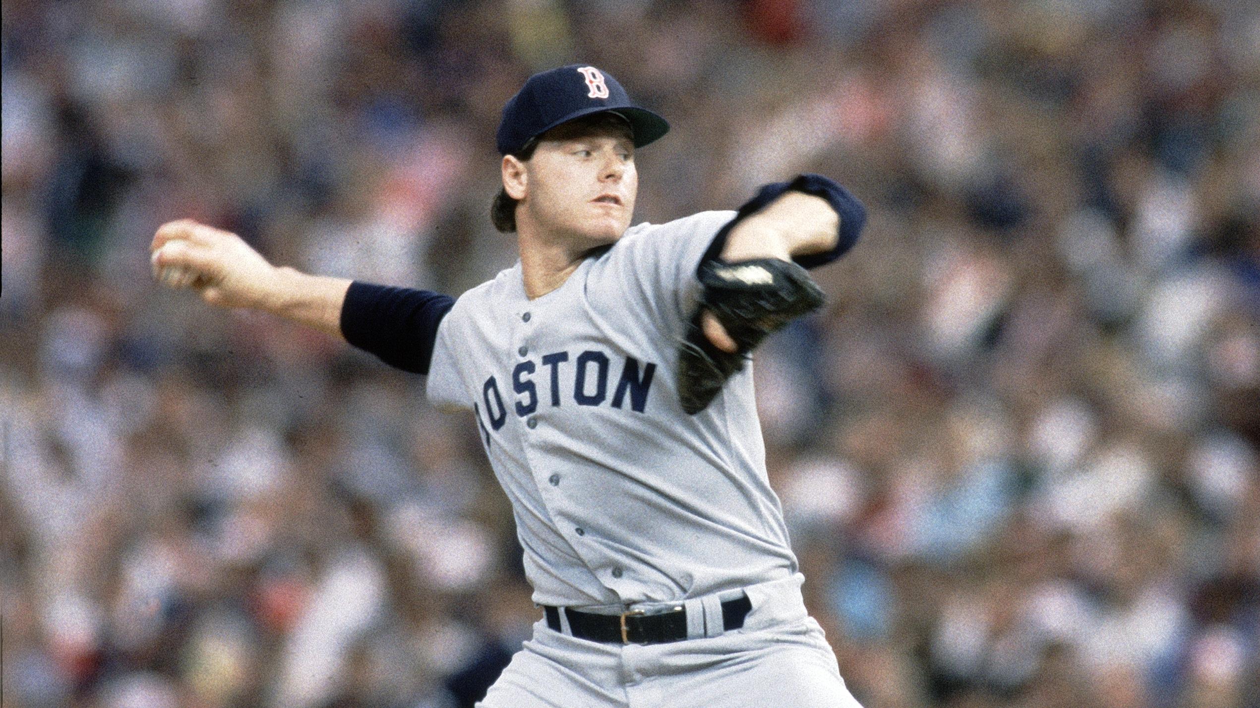 Boston Red Sox Pitcher Roger Clemens Game Action