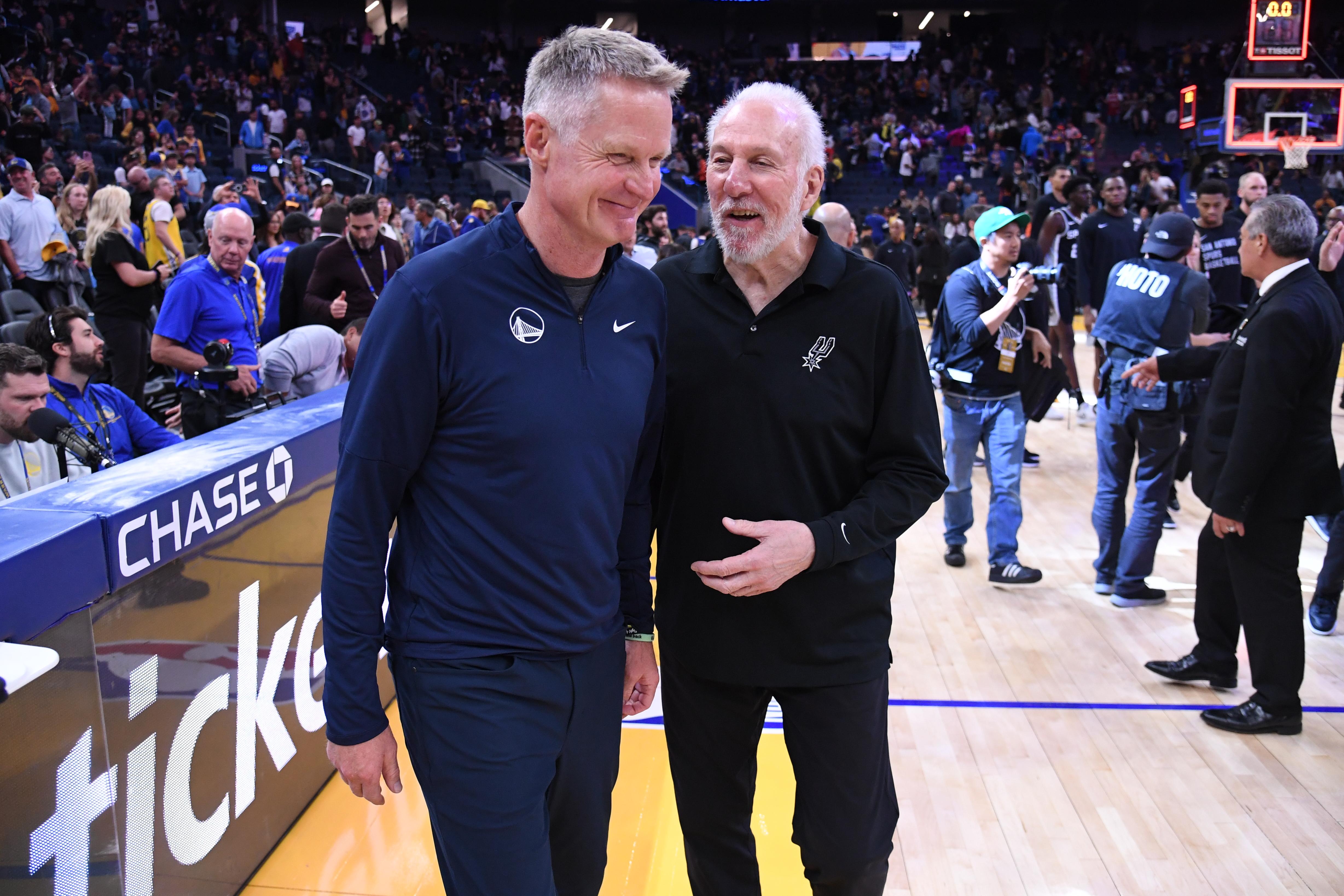 Steve Kerr Thanks Gregg Popovich, Says Move to Spurs Exec Role a 'Natural  Transition'