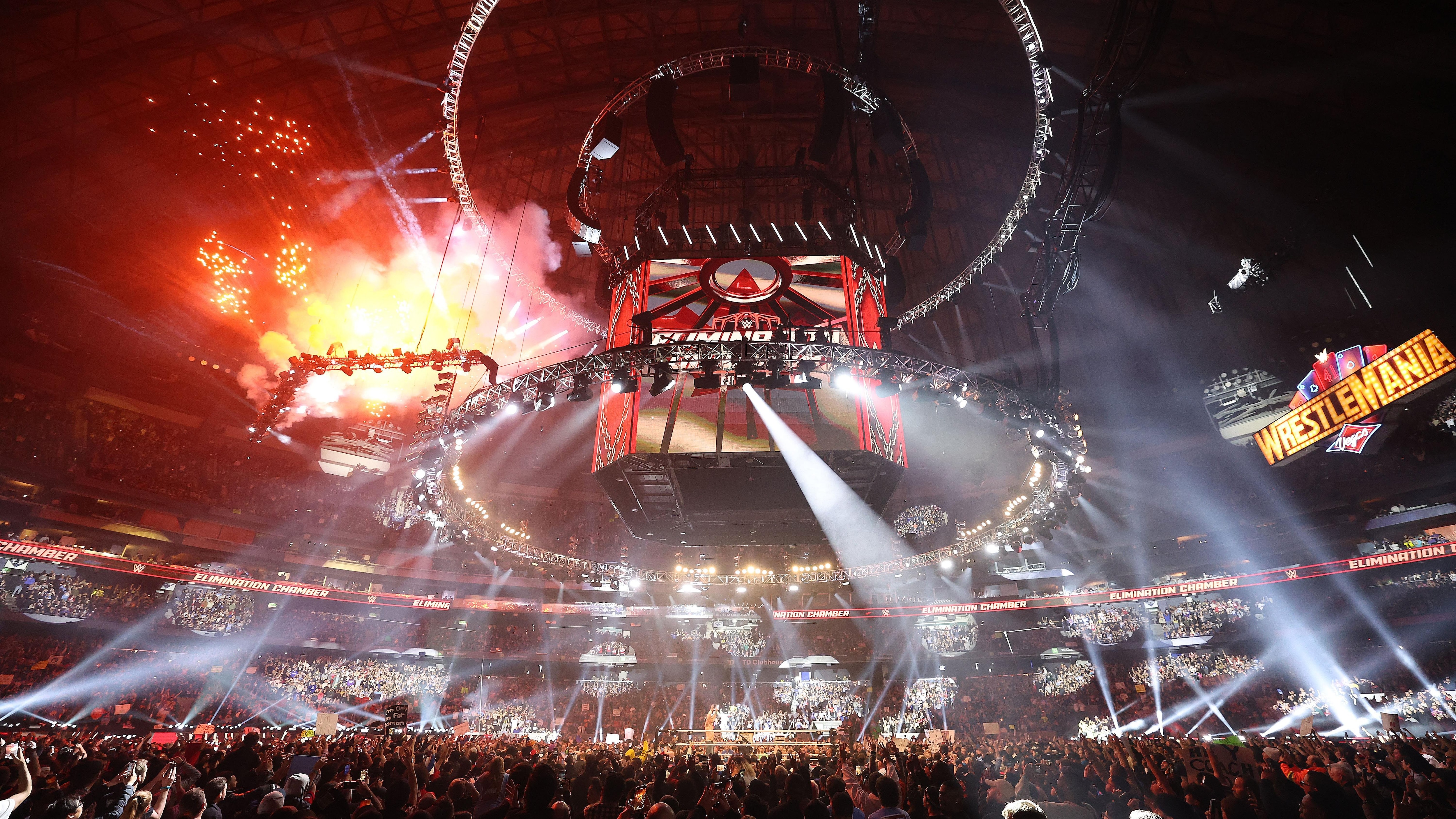  the WWE Elimination Chamber event with an underlying story line of his Farewell Tour from professional wrestling