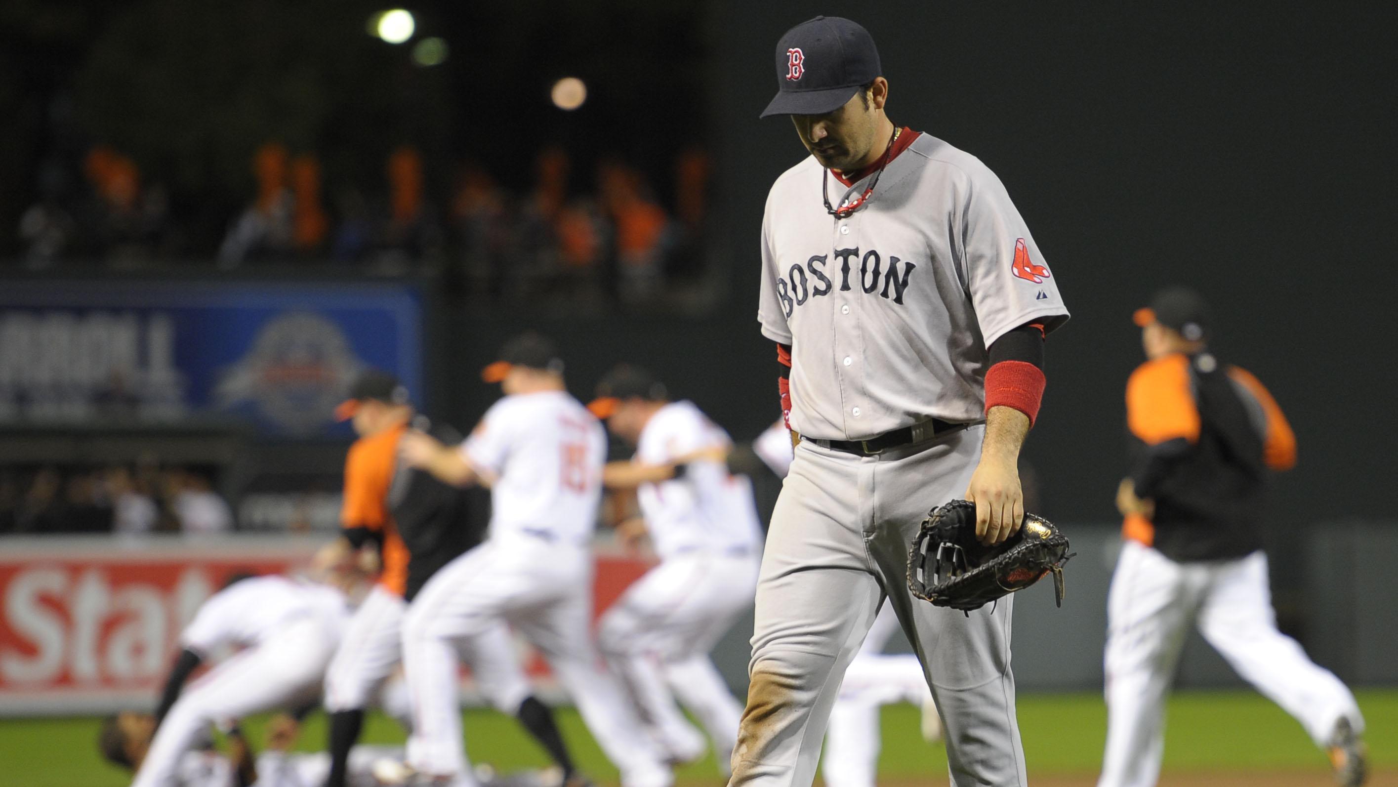 The Boston Red Sox play the Baltimore Orioles