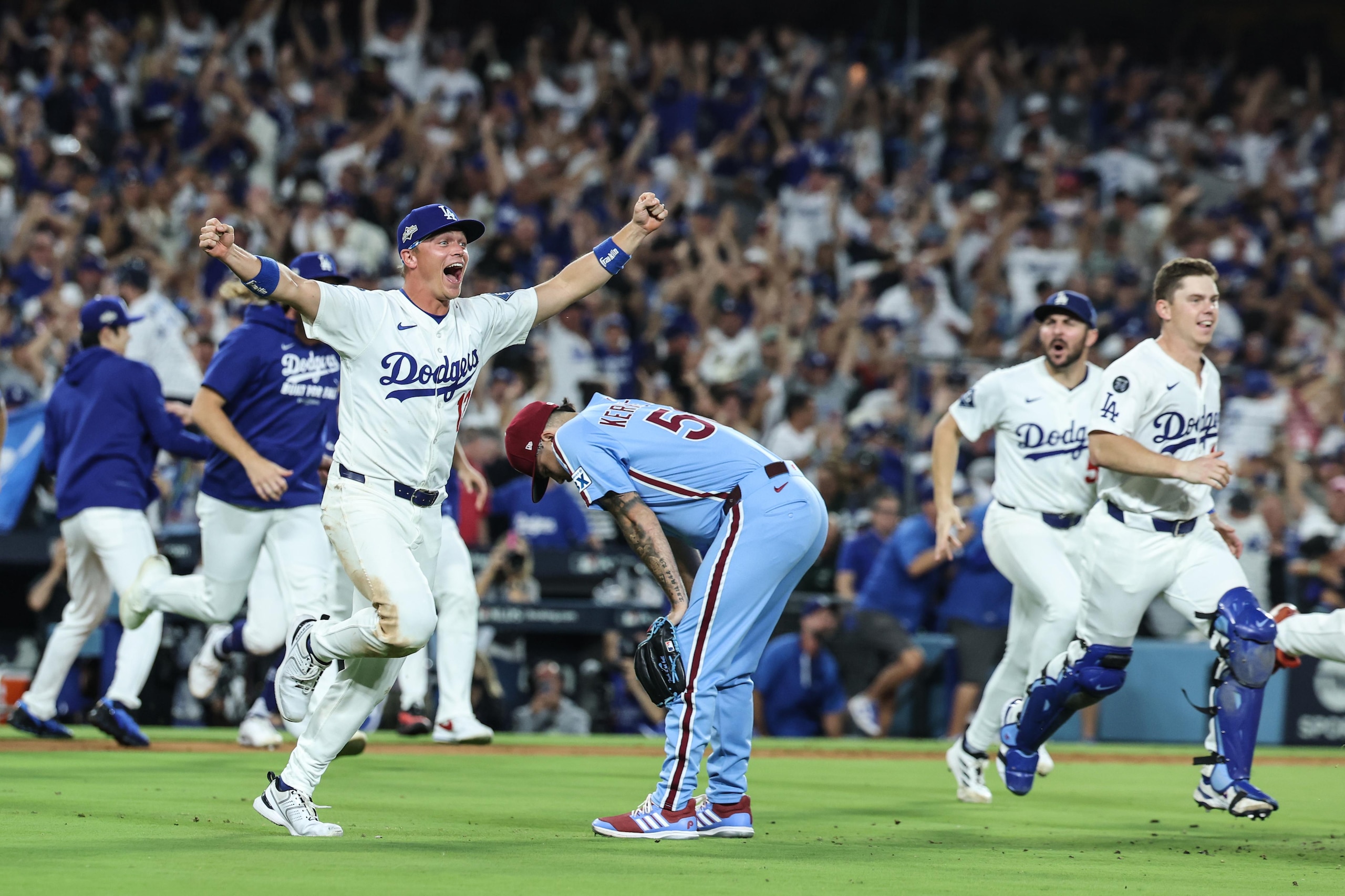 Dodgers Phillies in game four of the NLDS. Dodgers Phillies in game four of the NLDS.