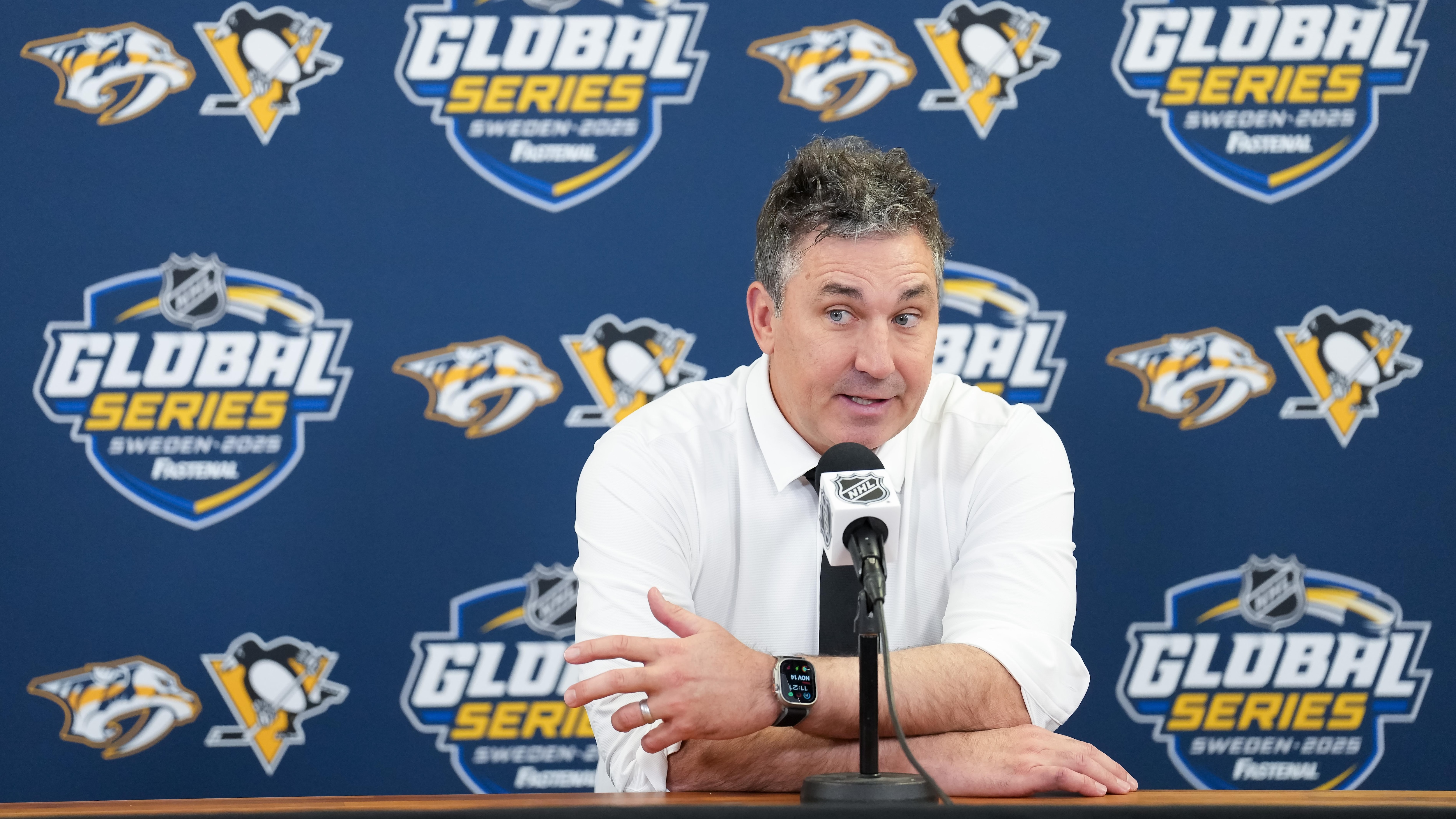 2025 NHL Global Series Sweden: Pittsburgh Penguins v Nashville Predators