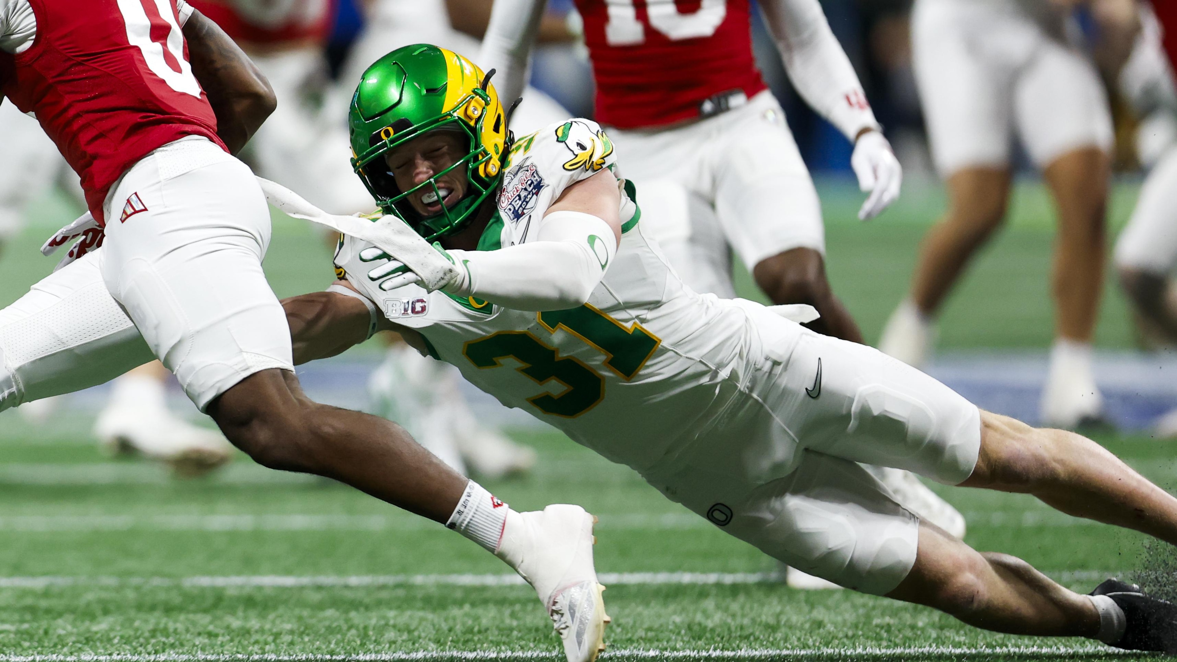 College Football Playoff Semifinal - Chick-fil-A Peach Bowl: Oregon v Indiana College Football Playoff Semifinal - Chick-fil-A Peach Bowl: Oregon v Indiana