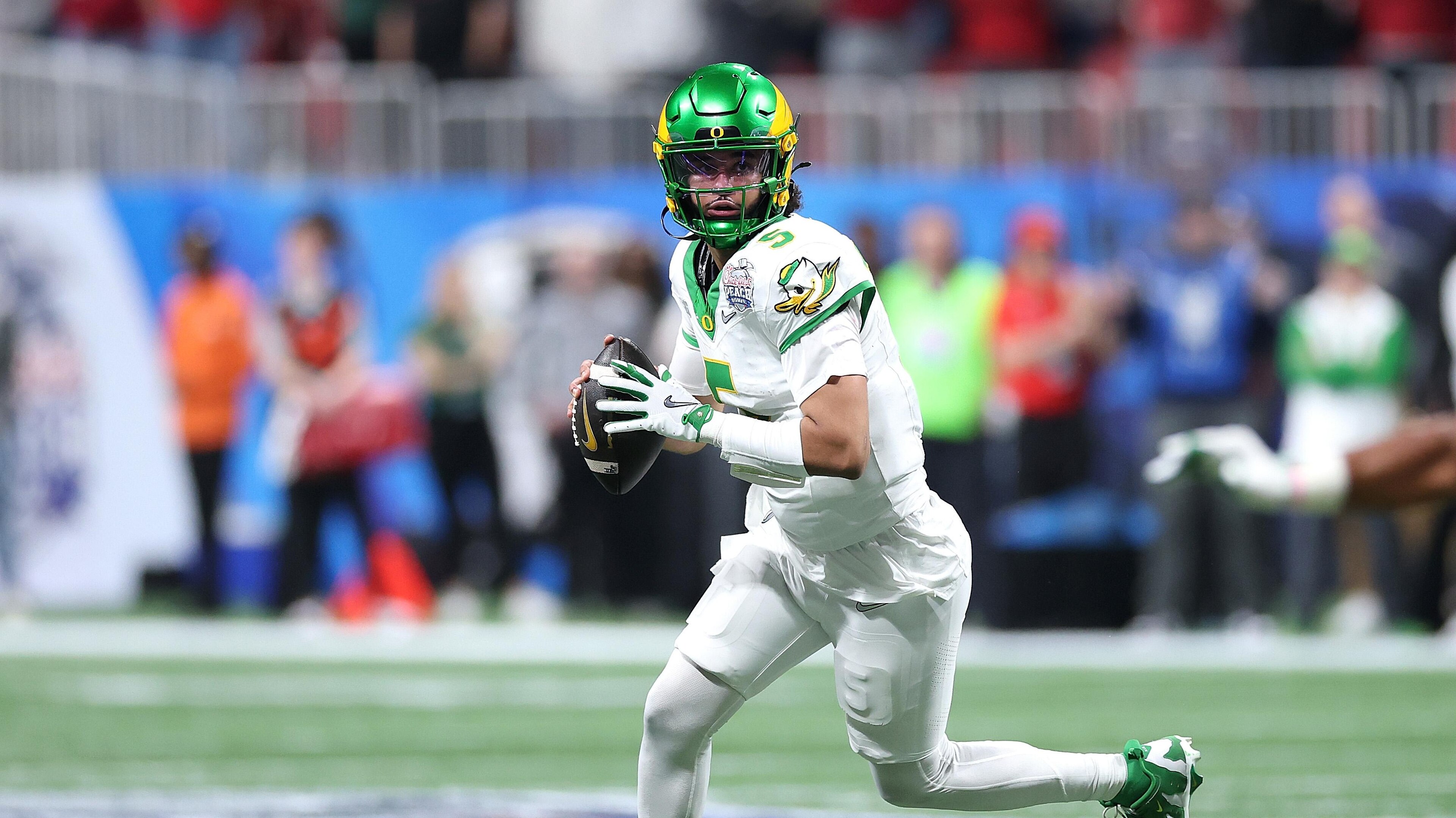 College Football Playoff Semifinal - Chick-fil-A Peach Bowl: Oregon v Indiana College Football Playoff Semifinal - Chick-fil-A Peach Bowl: Oregon v Indiana