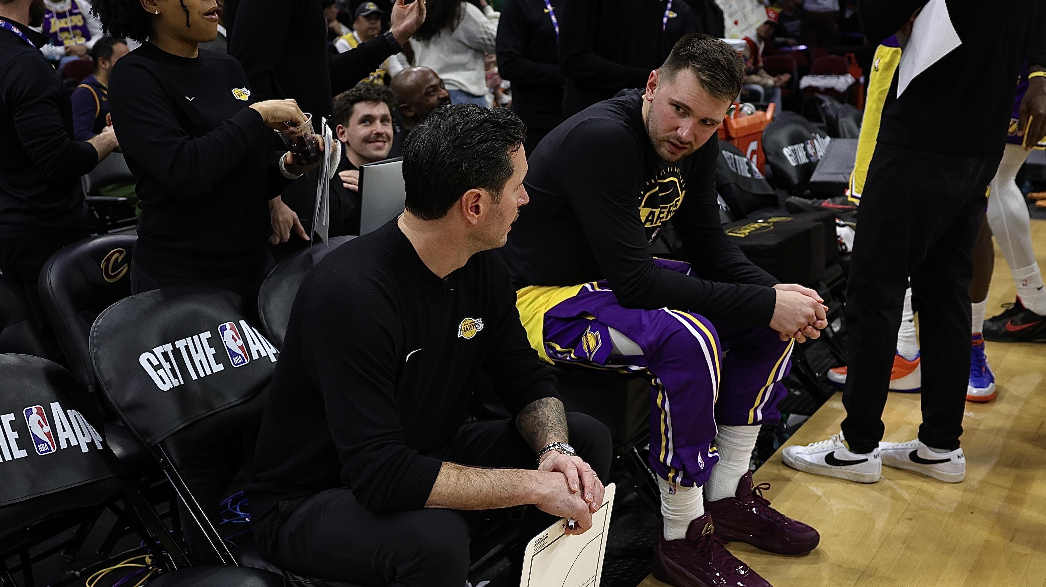 Lakers Luka Doncic JJ Redick Sideline Spat Debunked