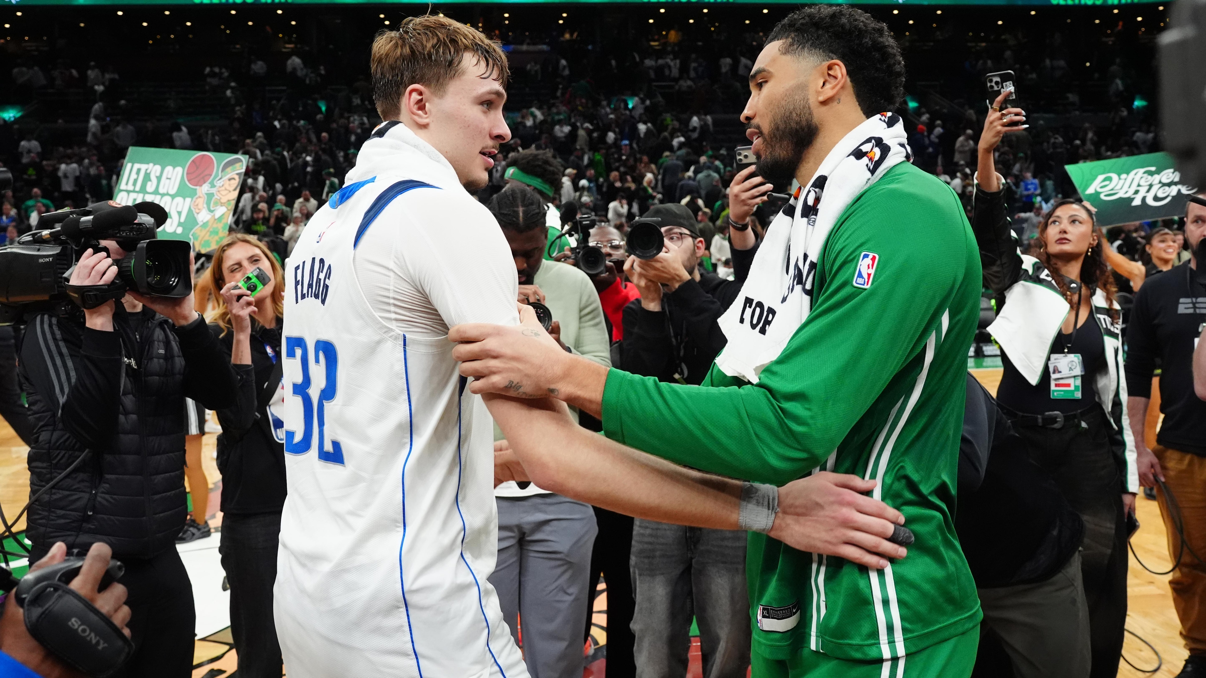 Rookie Cooper Flagg Meets Idol Jayson Tatum in Celtics Return