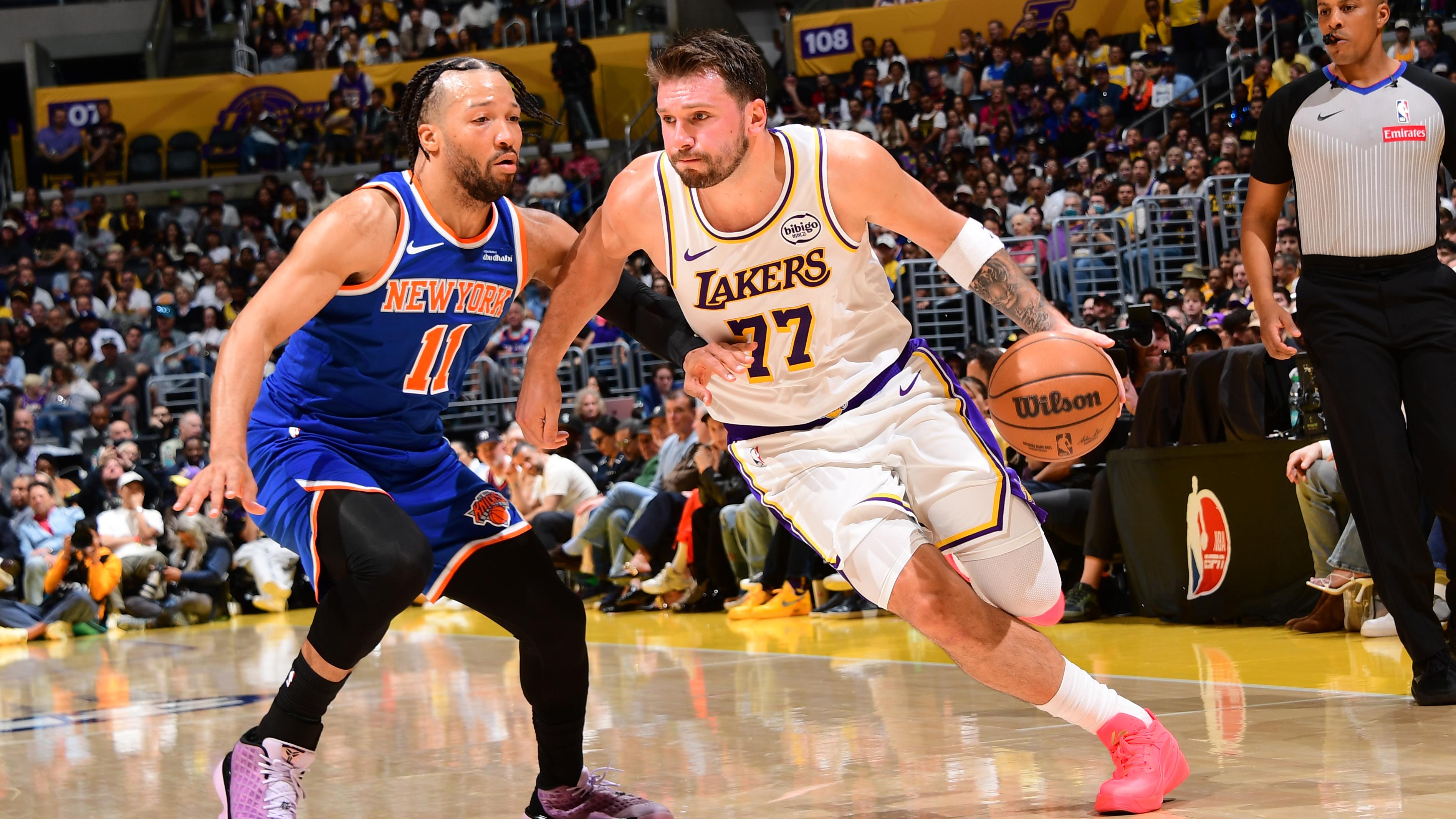 Doncic and Reaves Carry Lakers Past Knicks Without LeBron