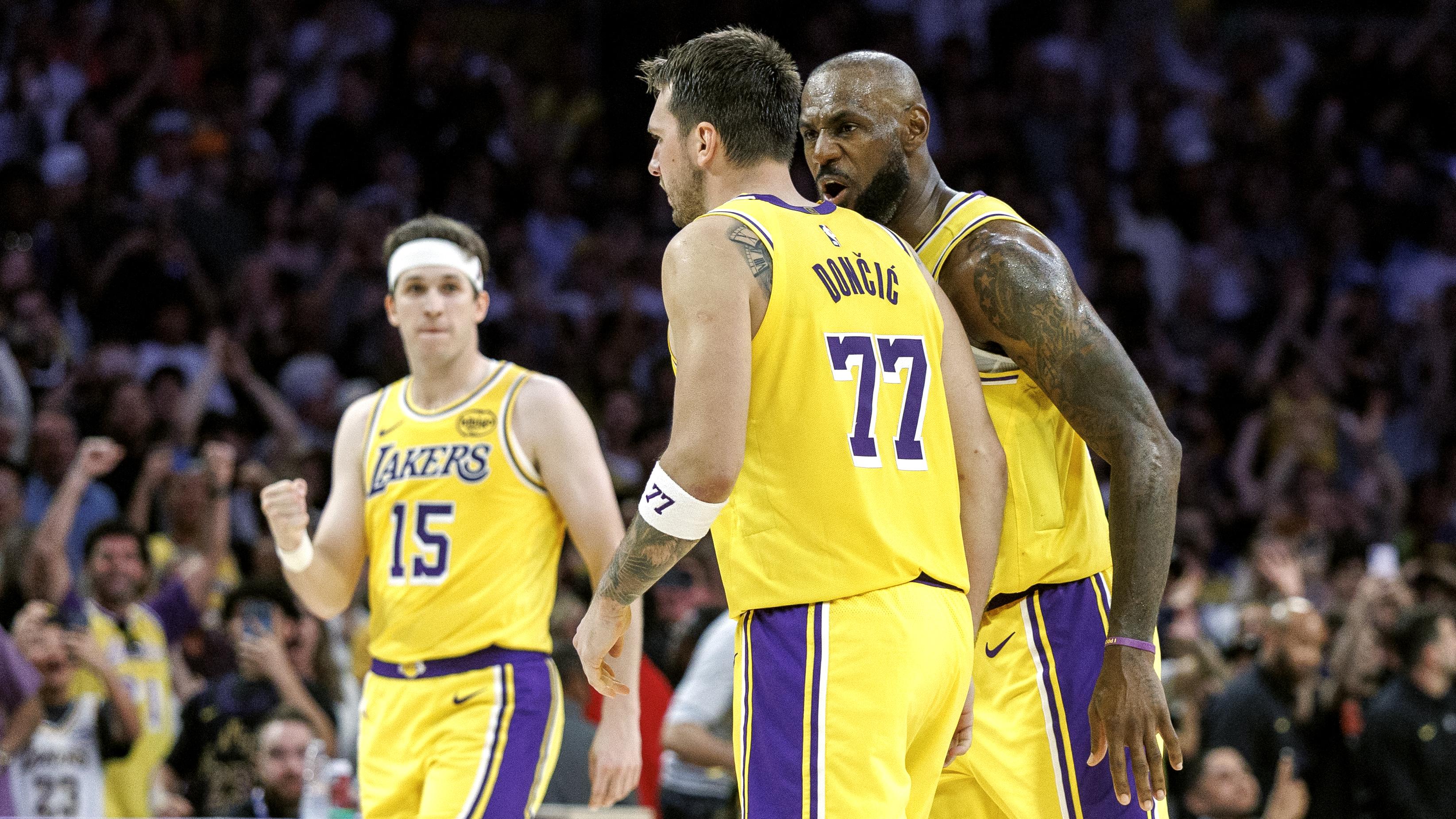 Lakers vs Denver in Los Angeles, CA.