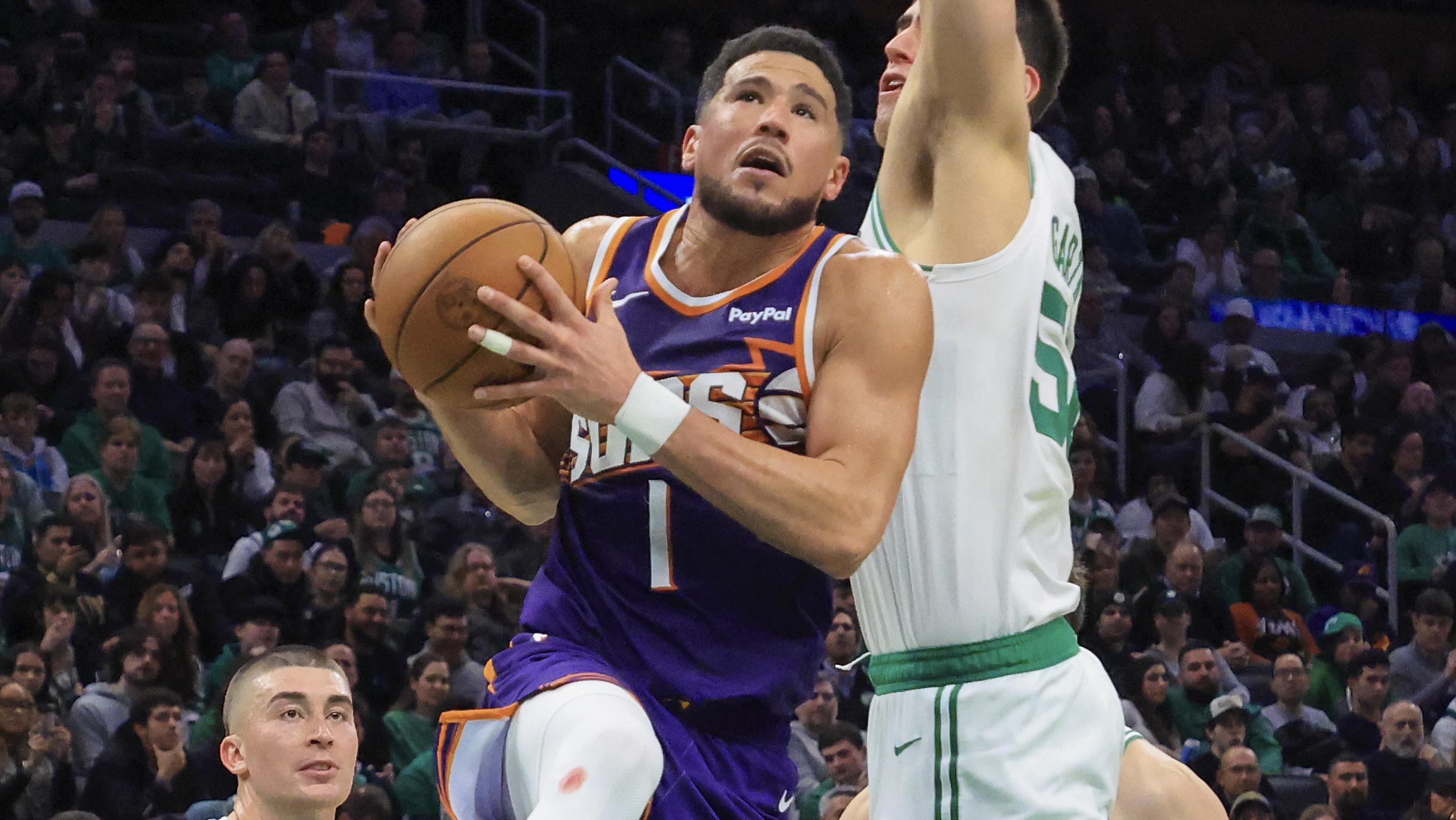 Jaylen Brown stokes the 'MVP' chants with one of his best performances of the season as Celtics dispatch Suns