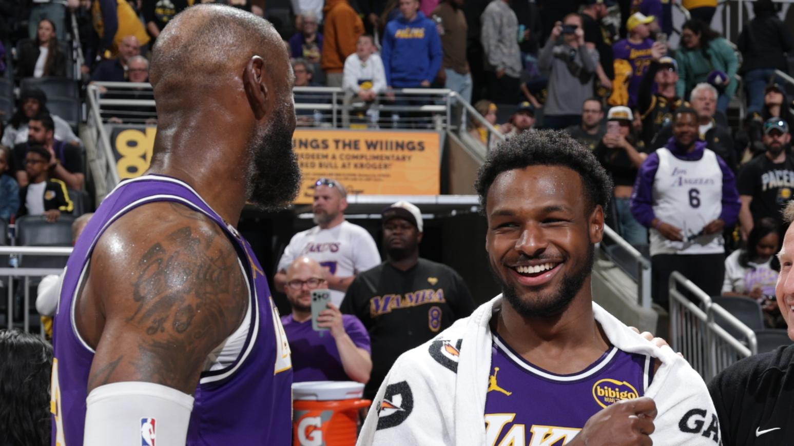 Lakers' Bronny James Reveals LeBron Broke Backboard on House Hoop After Losing 1 vs. 1 to Son