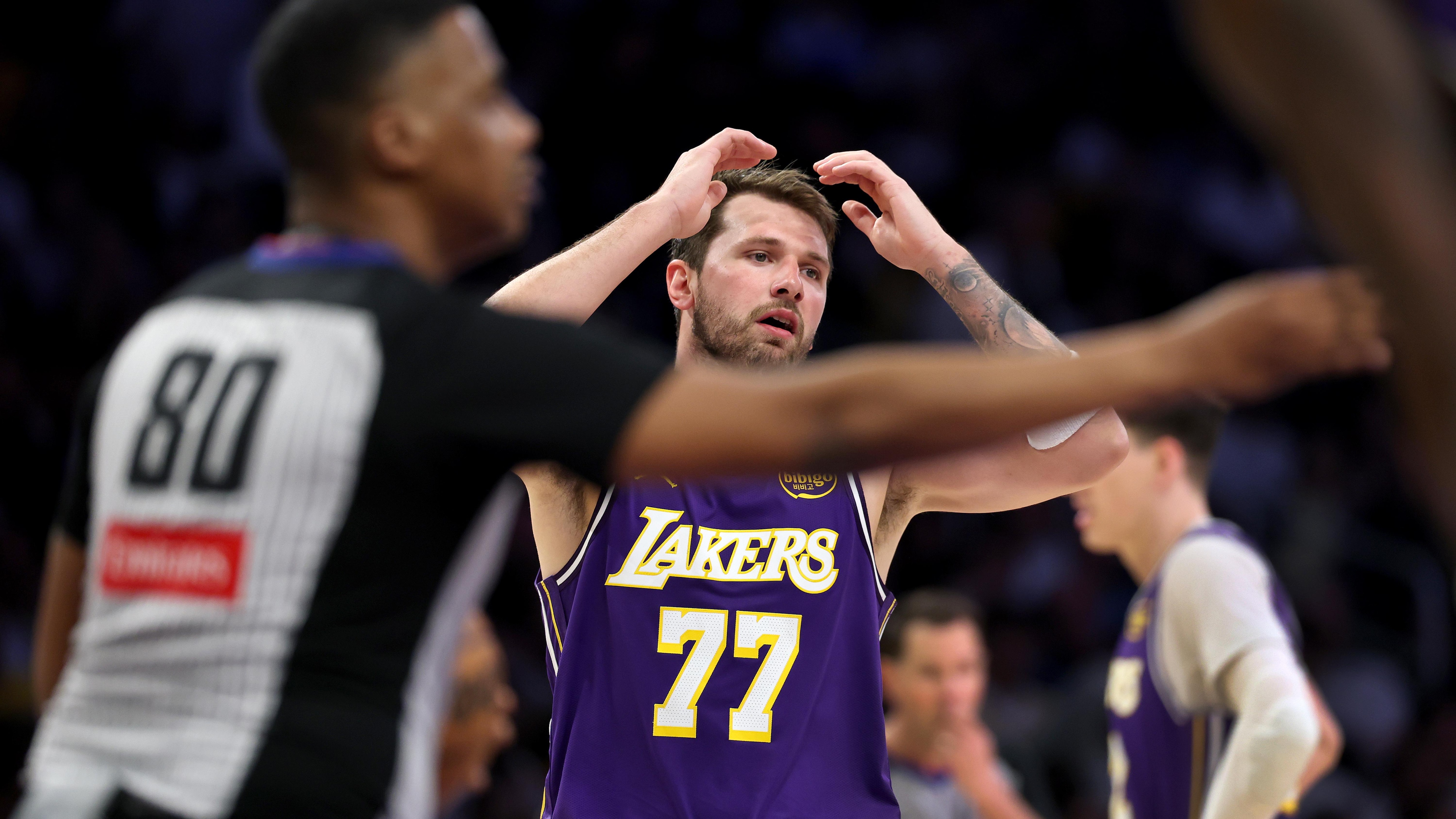 Lakers' Luka Doncic Talks 16th Technical Foul Ahead of Potential 1-Game NBA Suspension