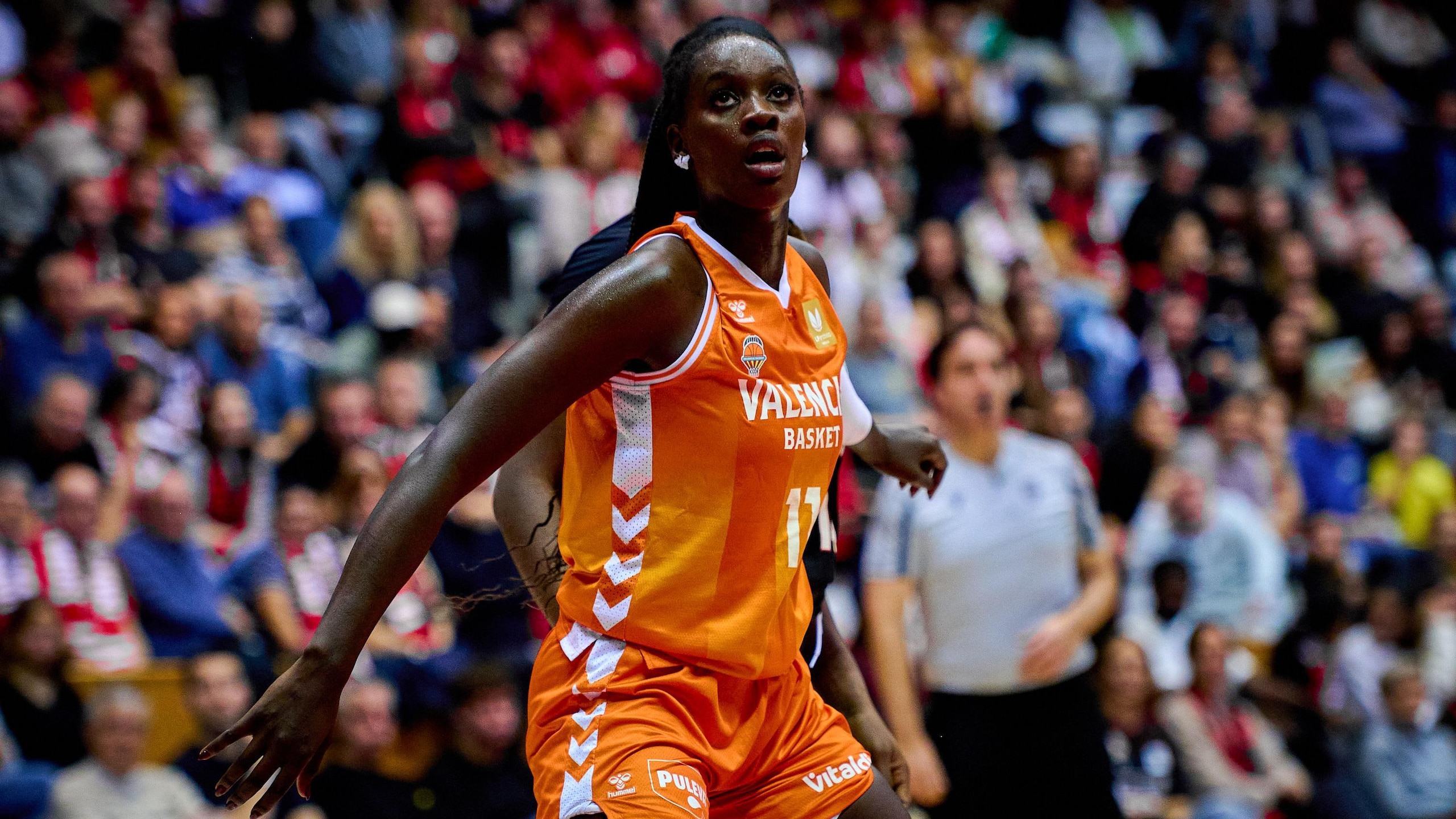 Awa Fam of Valencia Basket Club seen in action during the