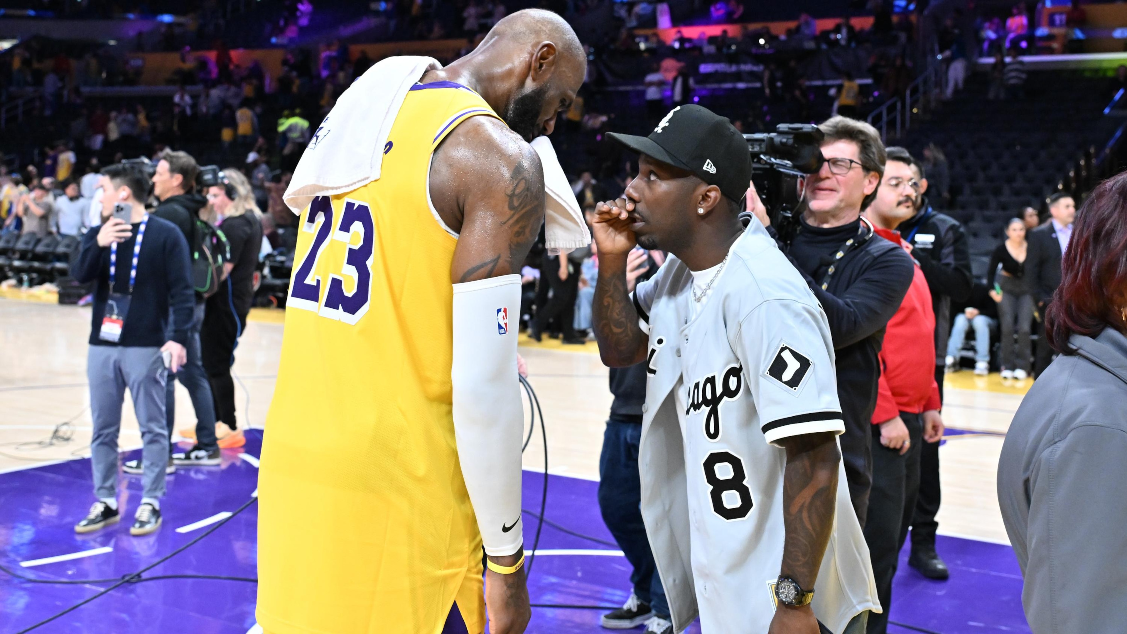 Celebrities At The Los Angeles Lakers Game