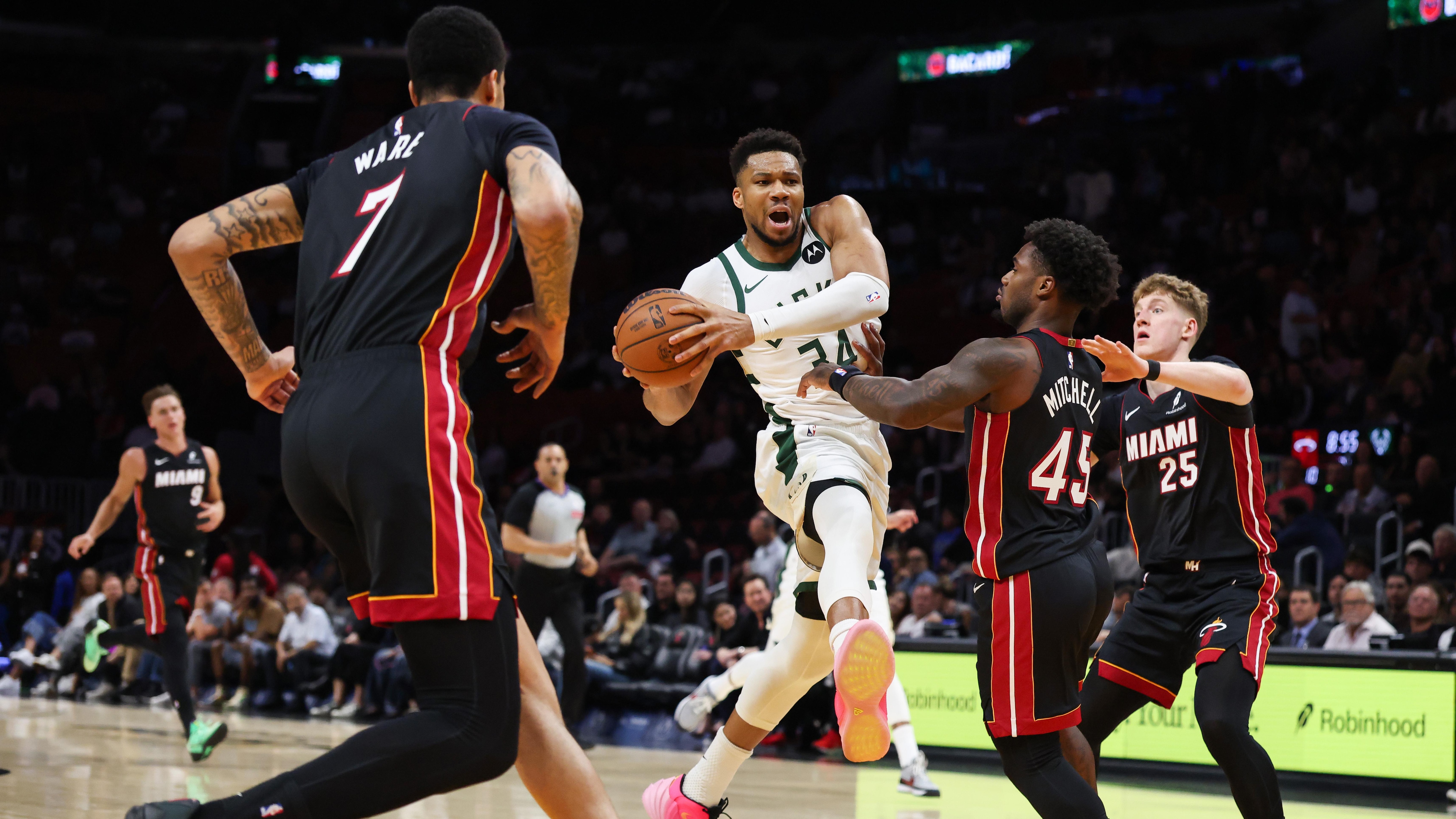 Milwaukee Bucks v Miami Heat