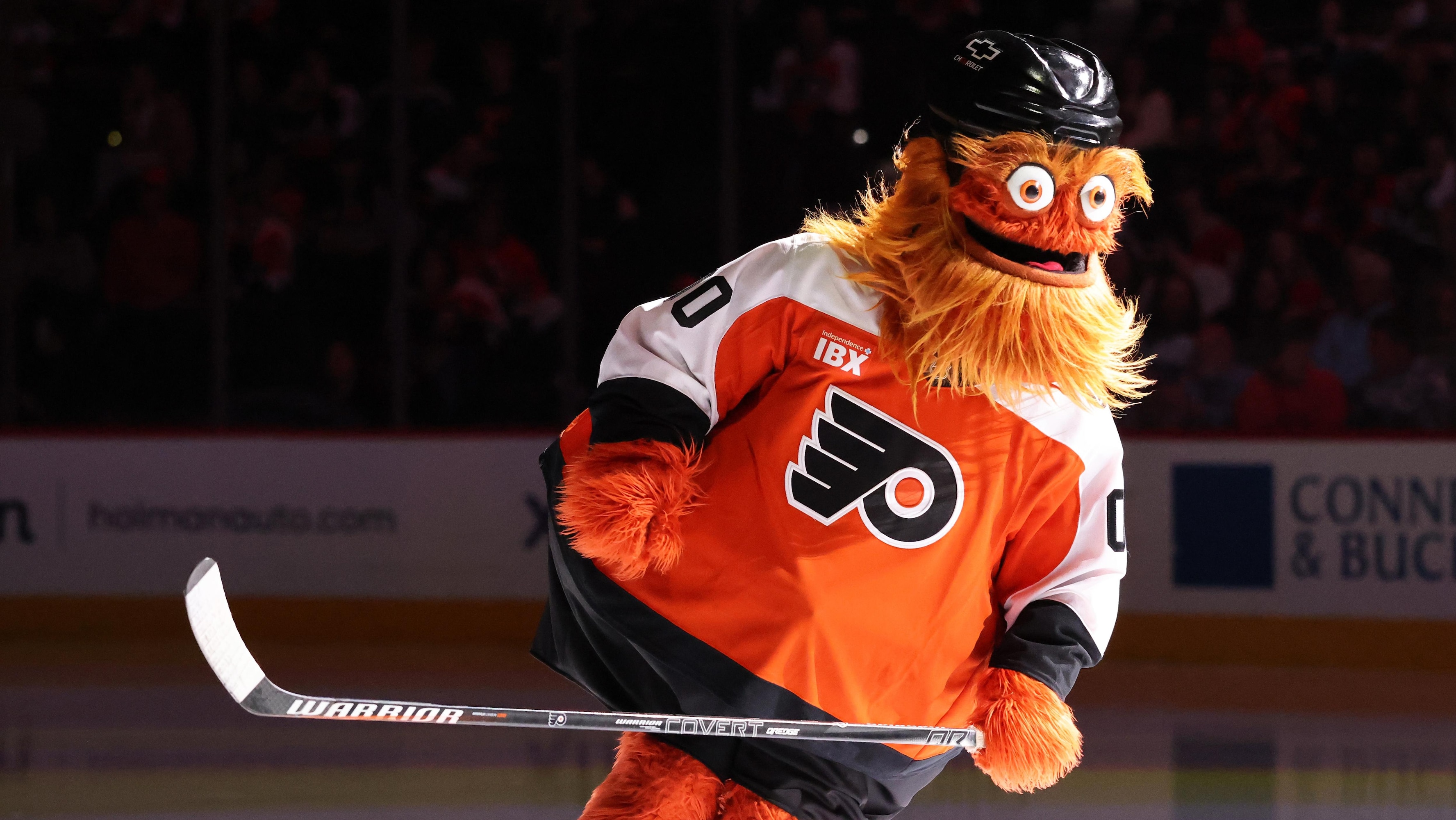 Flyers Mascot Gritty Trolls Penguins' Iceburgh in Trending Video Ahead of NHL Playoff Series