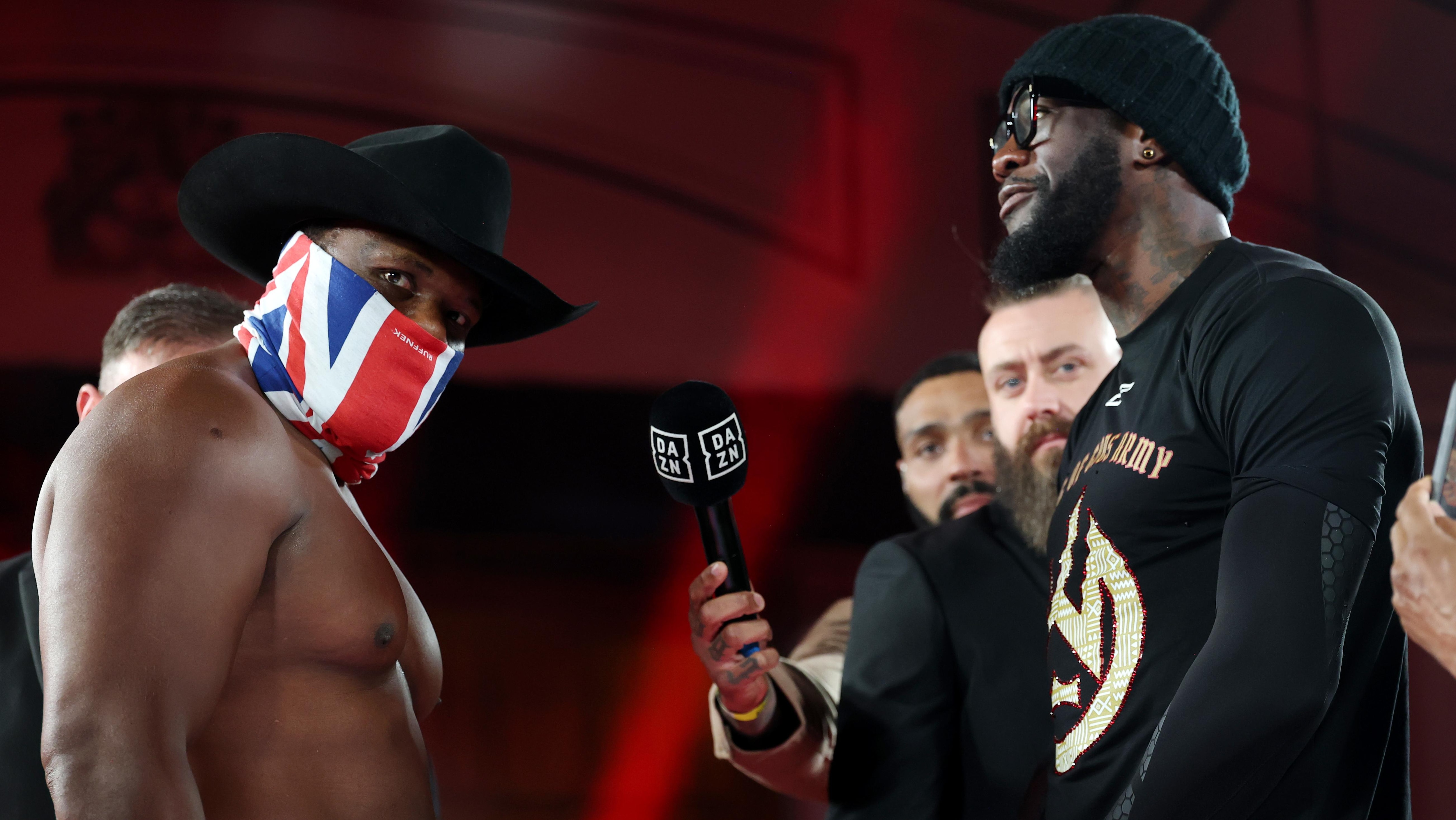Dereck Chisora v Deontay Wilder: 100 Weigh In