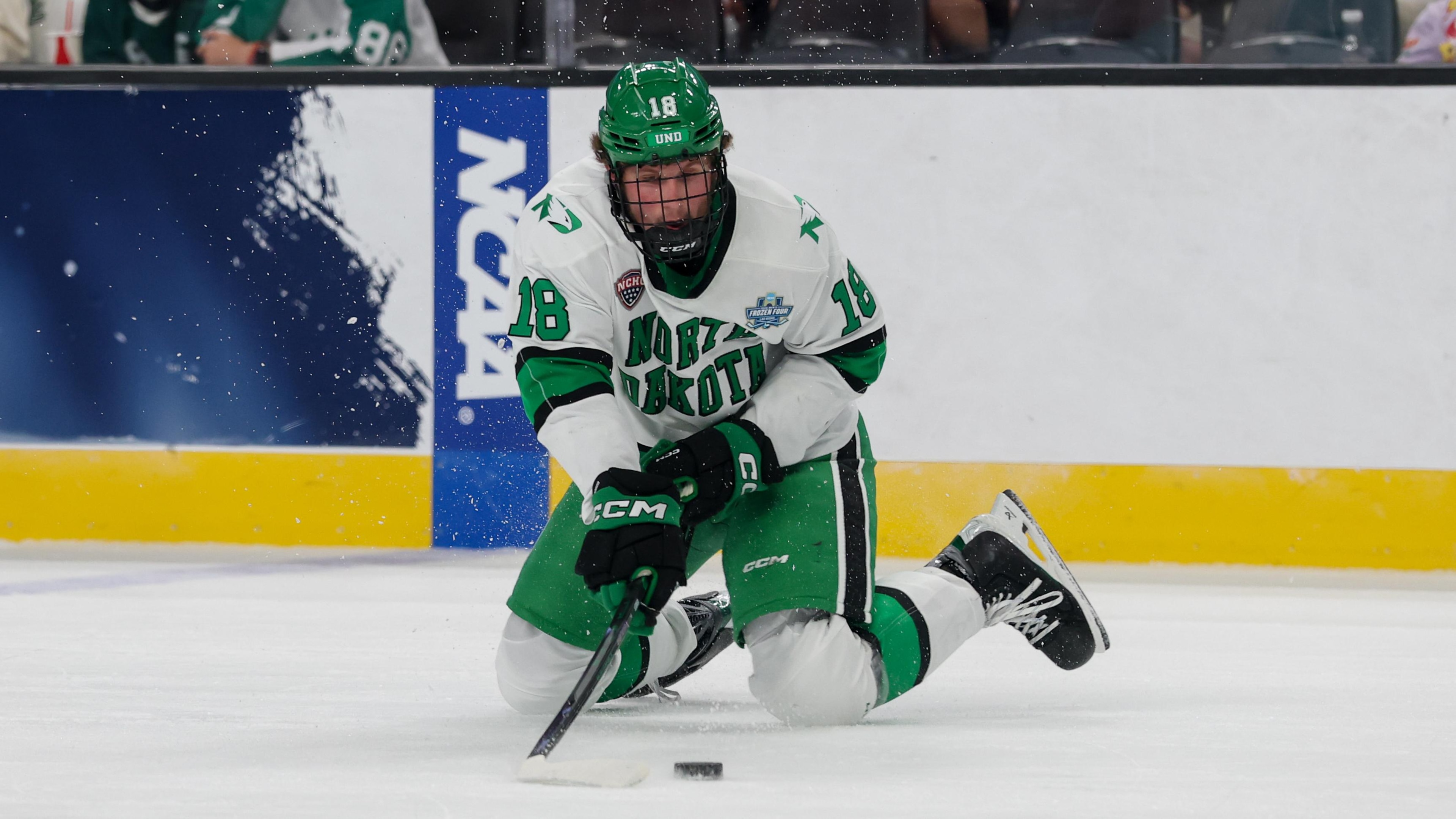 NCAA HOCKEY: APR 09 Men's Frozen Four Semifinal - Wisconsin v North Dakota NCAA HOCKEY: APR 09 Men's Frozen Four Semifinal - Wisconsin v North Dakota
