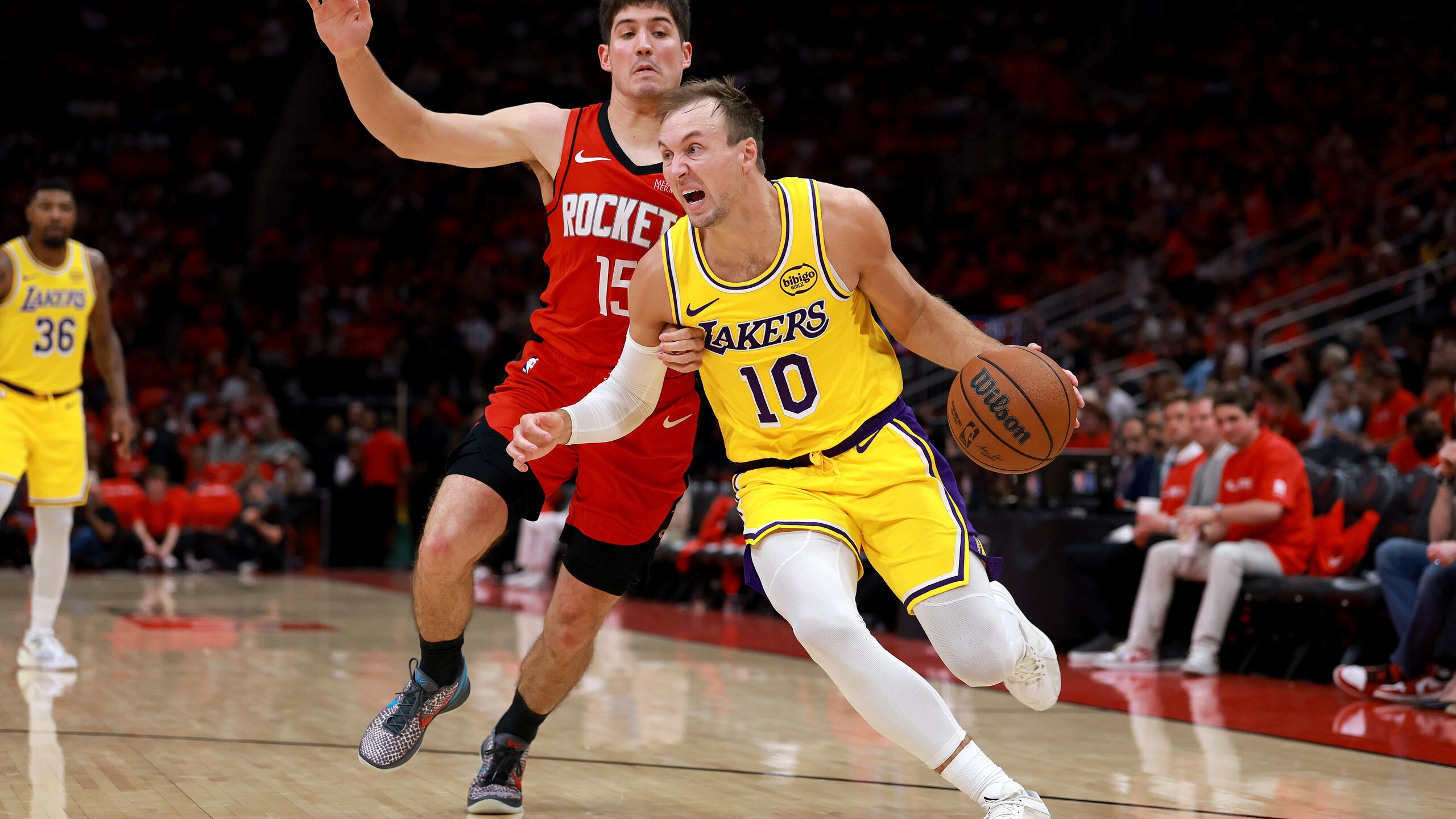 Los Angeles Lakers v Houston Rockets - Game Three Los Angeles Lakers v Houston Rockets - Game Three