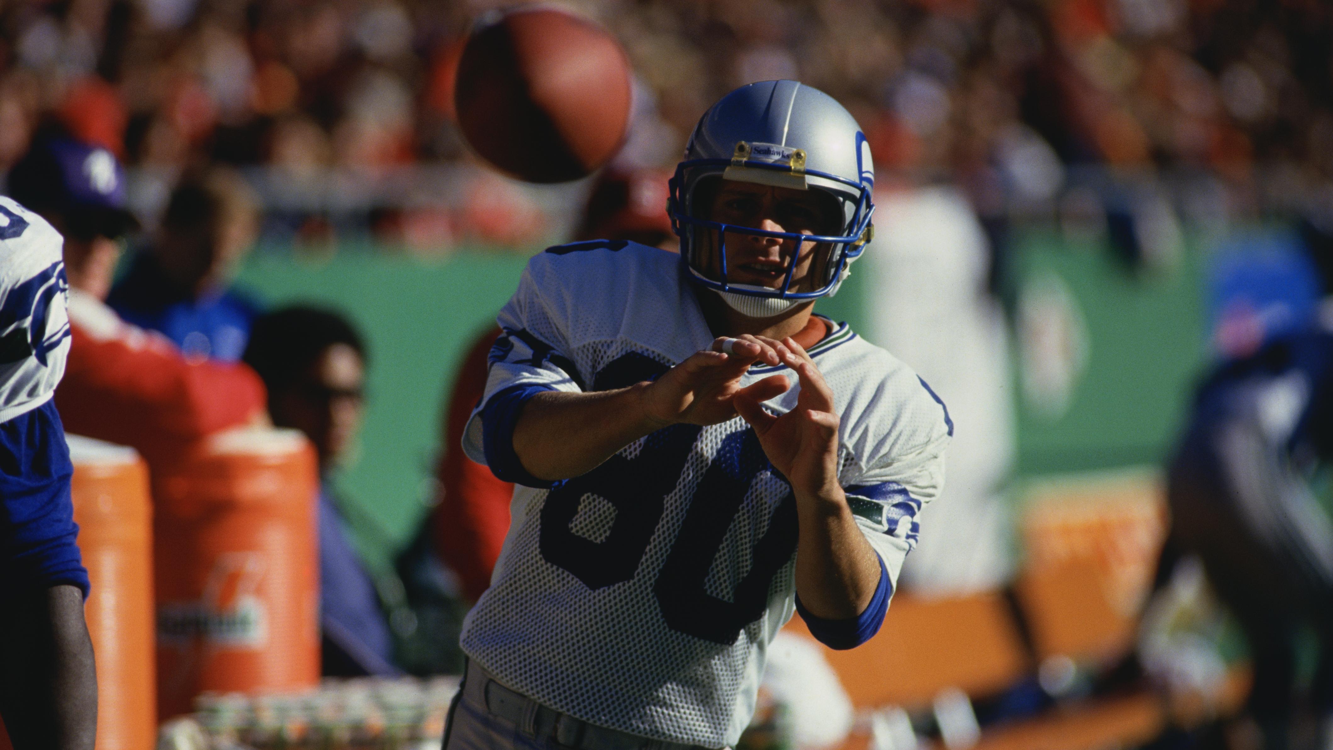 Steve Largent Catching Football