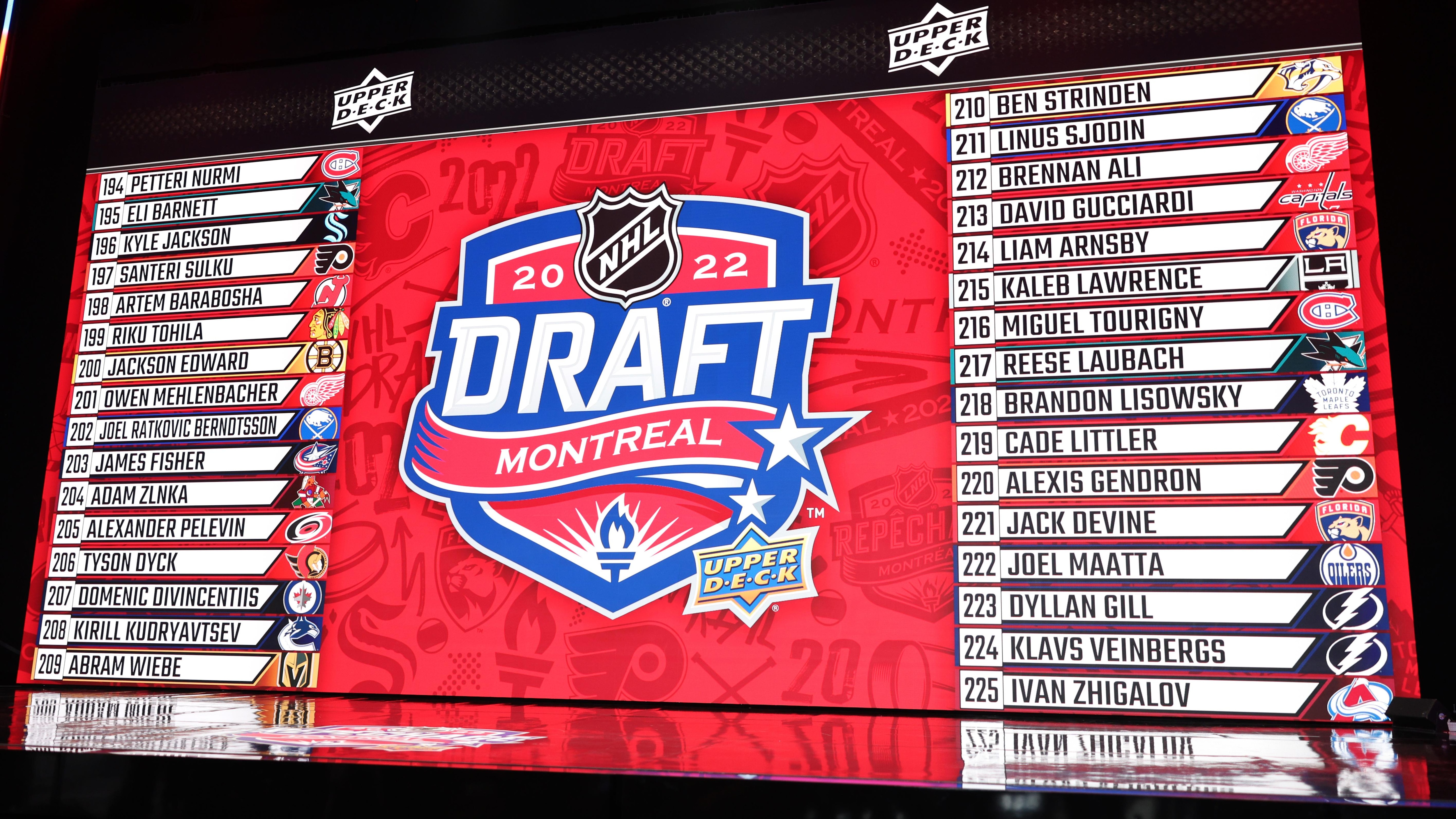 2022 Upper Deck NHL Draft - Round 2-7