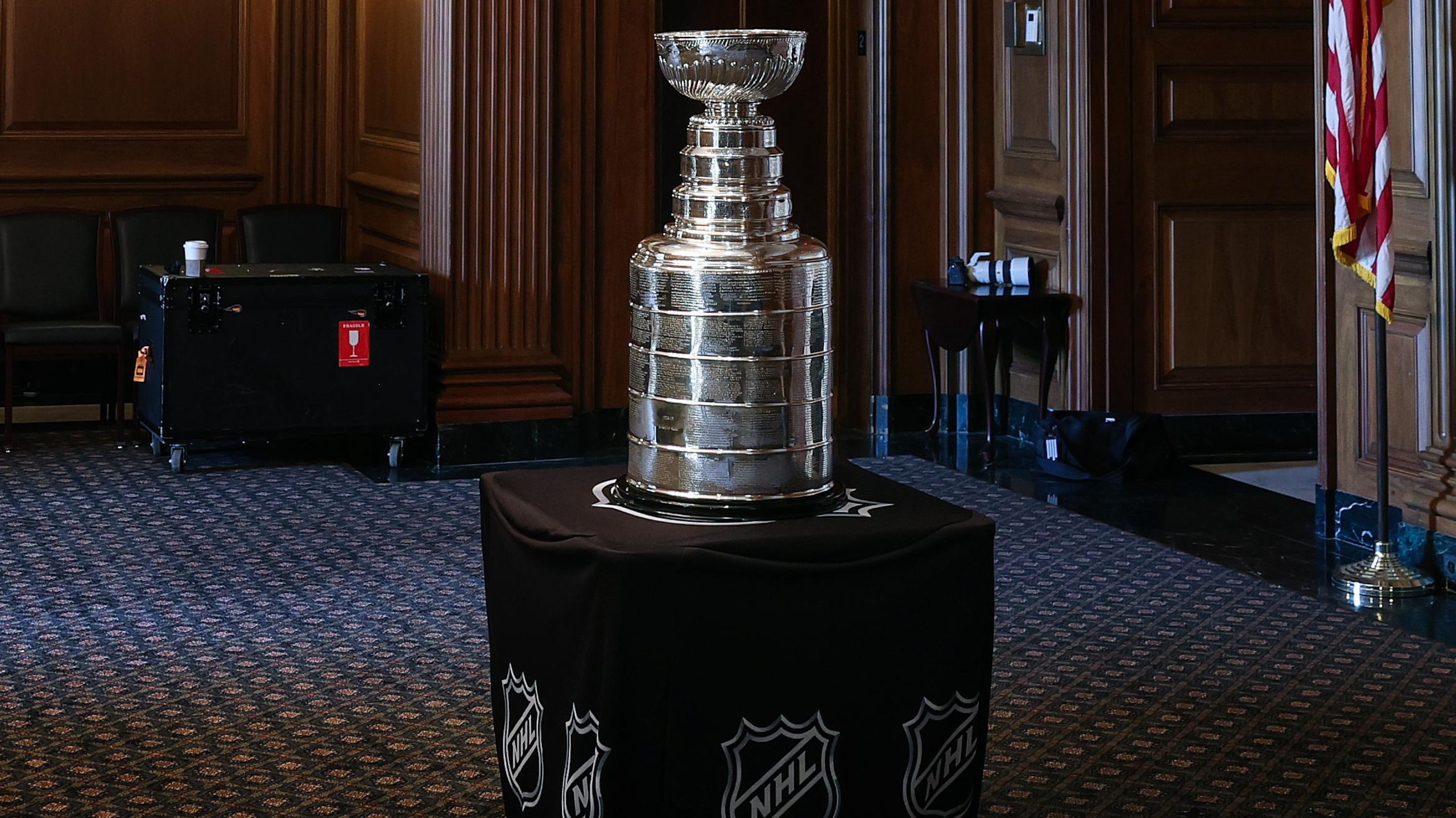 The Championship Trophy Of The National Hockey League, The Stanley Cup Is On Display At The U.S. Capitol The Championship Trophy Of The National Hockey League, The Stanley Cup Is On Display At The U.S. Capitol
