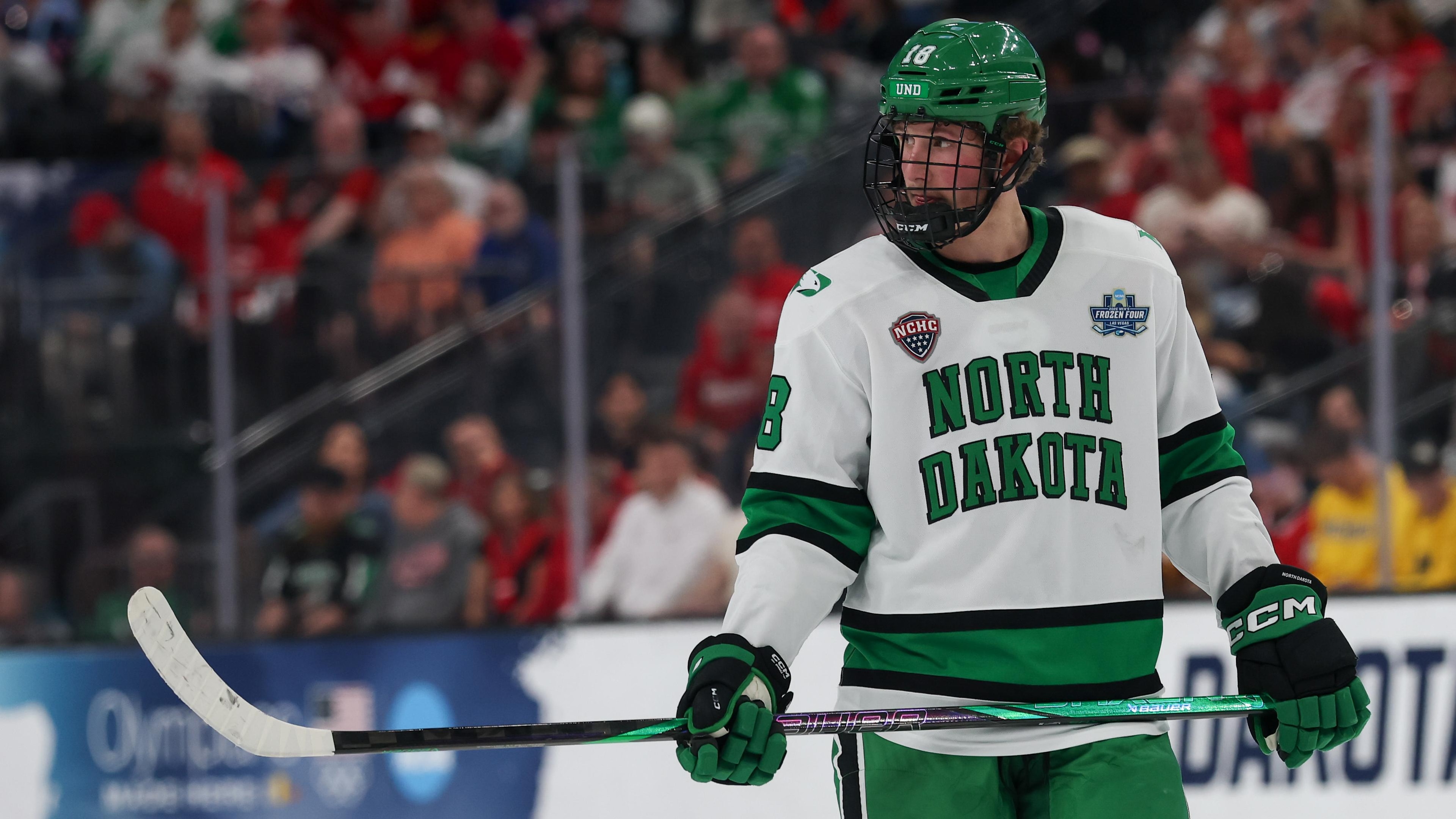 NCAA HOCKEY: APR 09 Men's Frozen Four Semifinal - Wisconsin v North Dakota NCAA HOCKEY: APR 09 Men's Frozen Four Semifinal - Wisconsin v North Dakota