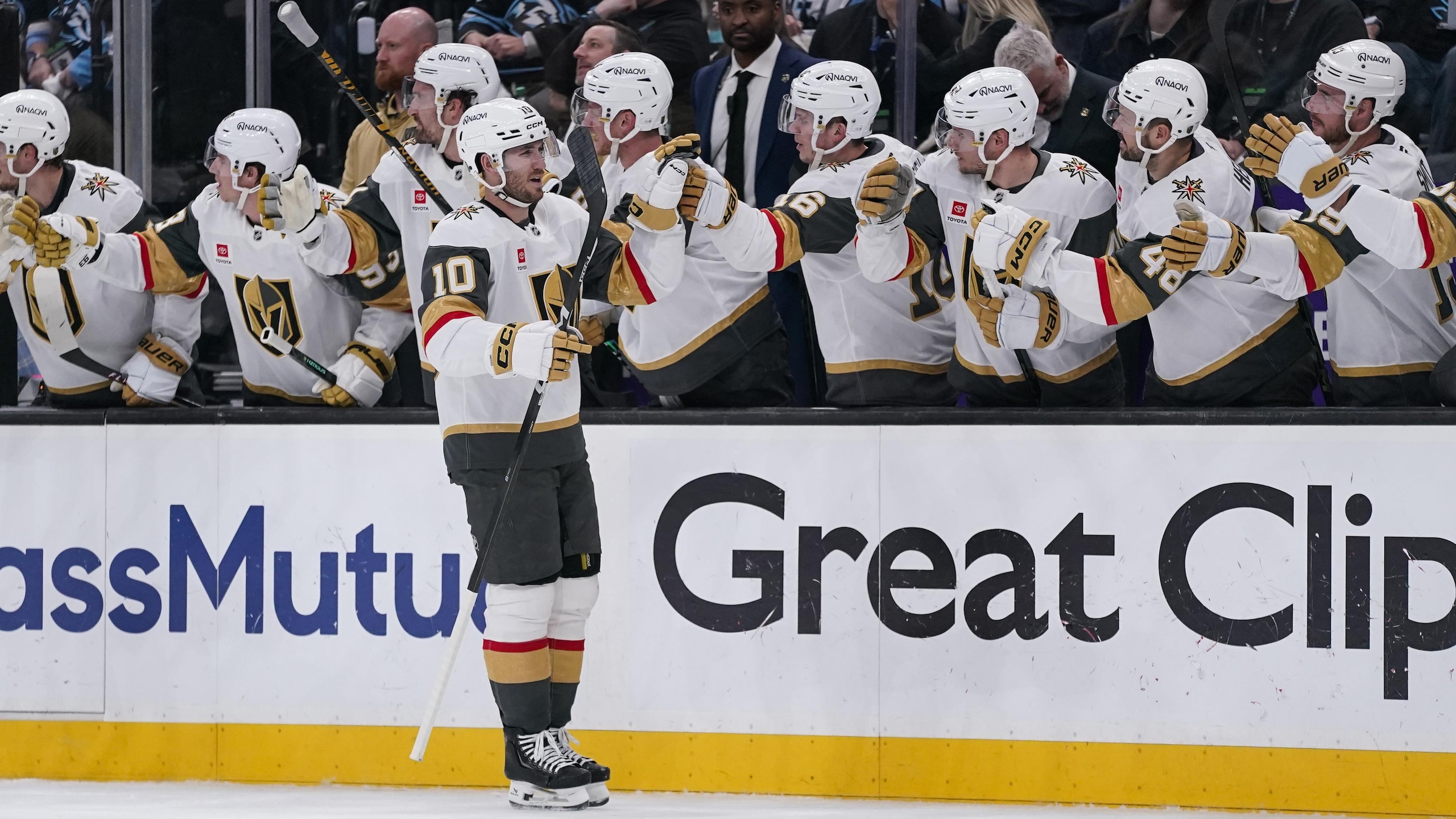 NHL: MAY 01 Playoffs First Round Golden Knights at Mammoth