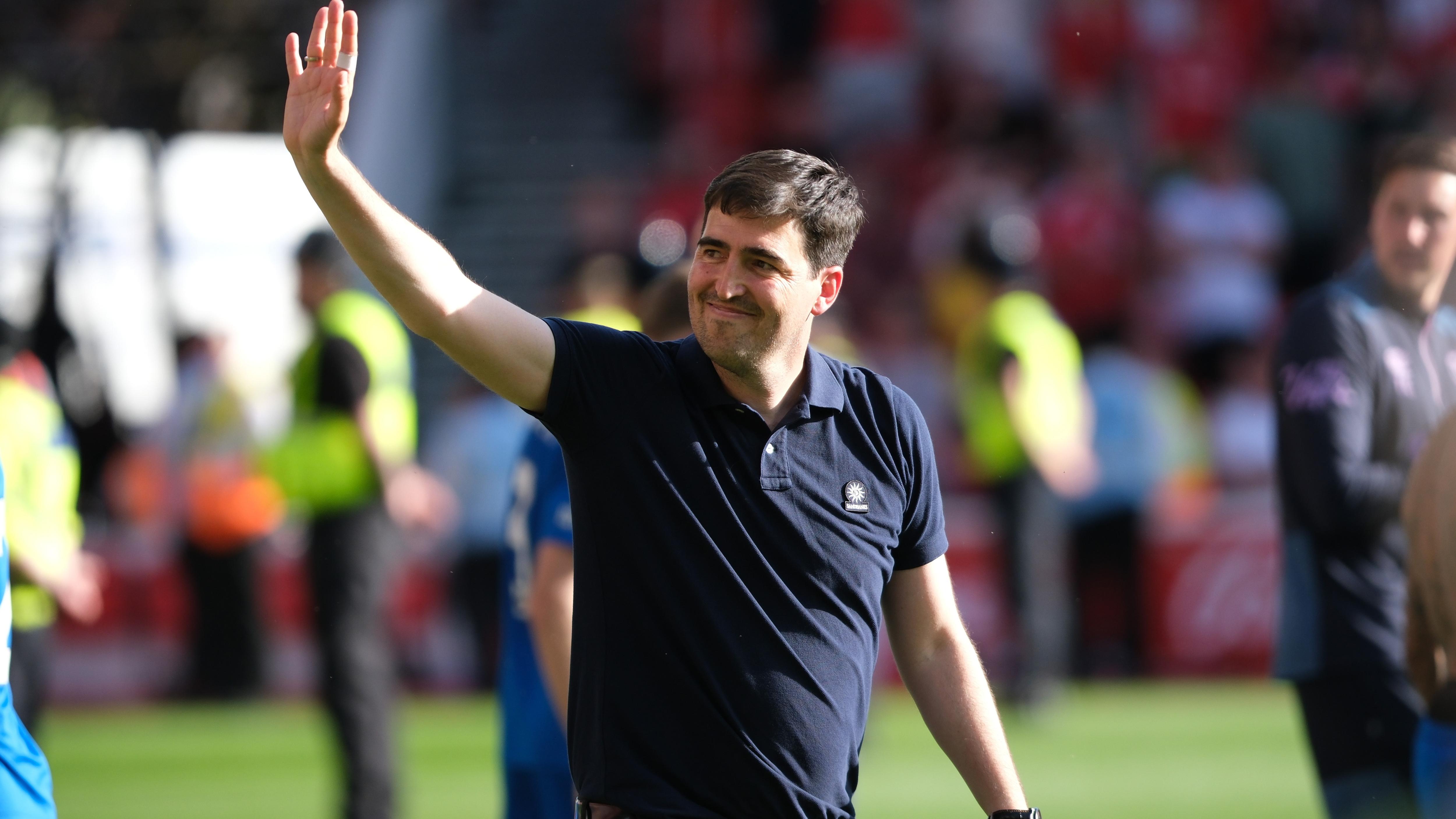 Bournemouth Head Coach Andoni Iraola seen in action during