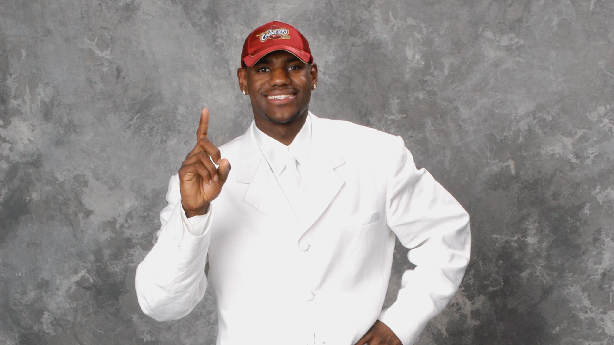 LeBron James poses LeBron James poses