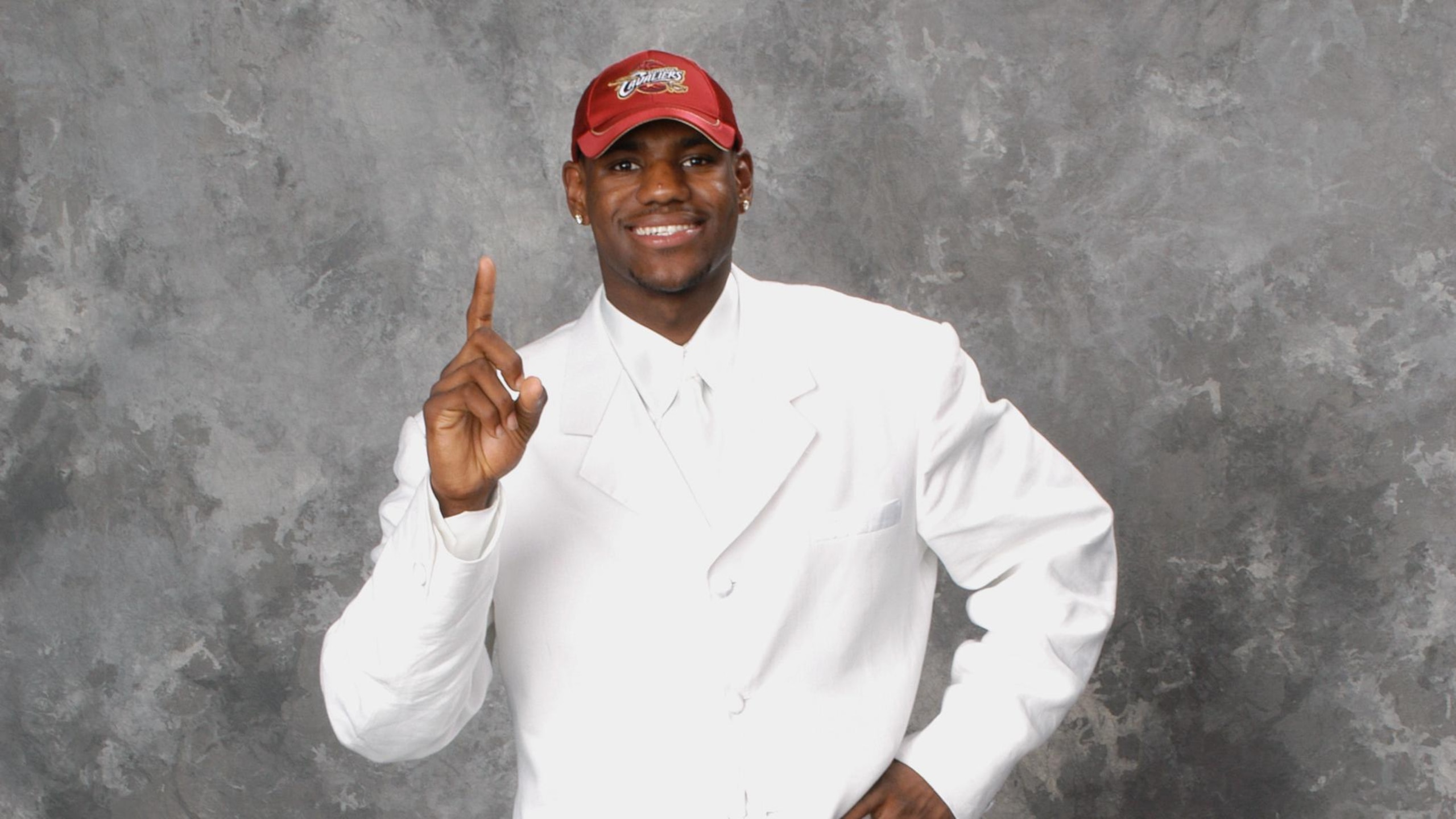 LeBron James poses