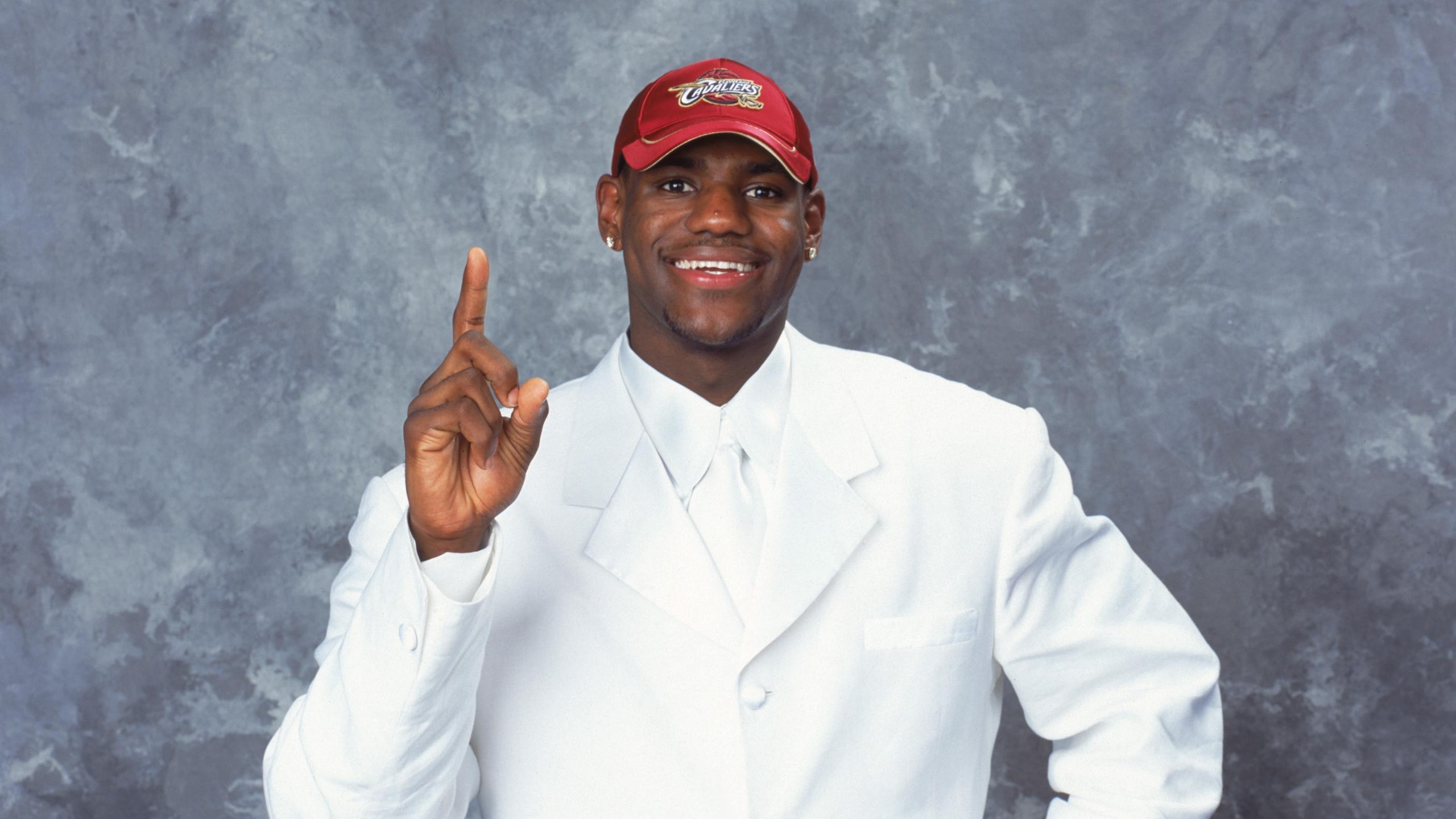 LeBron James poses