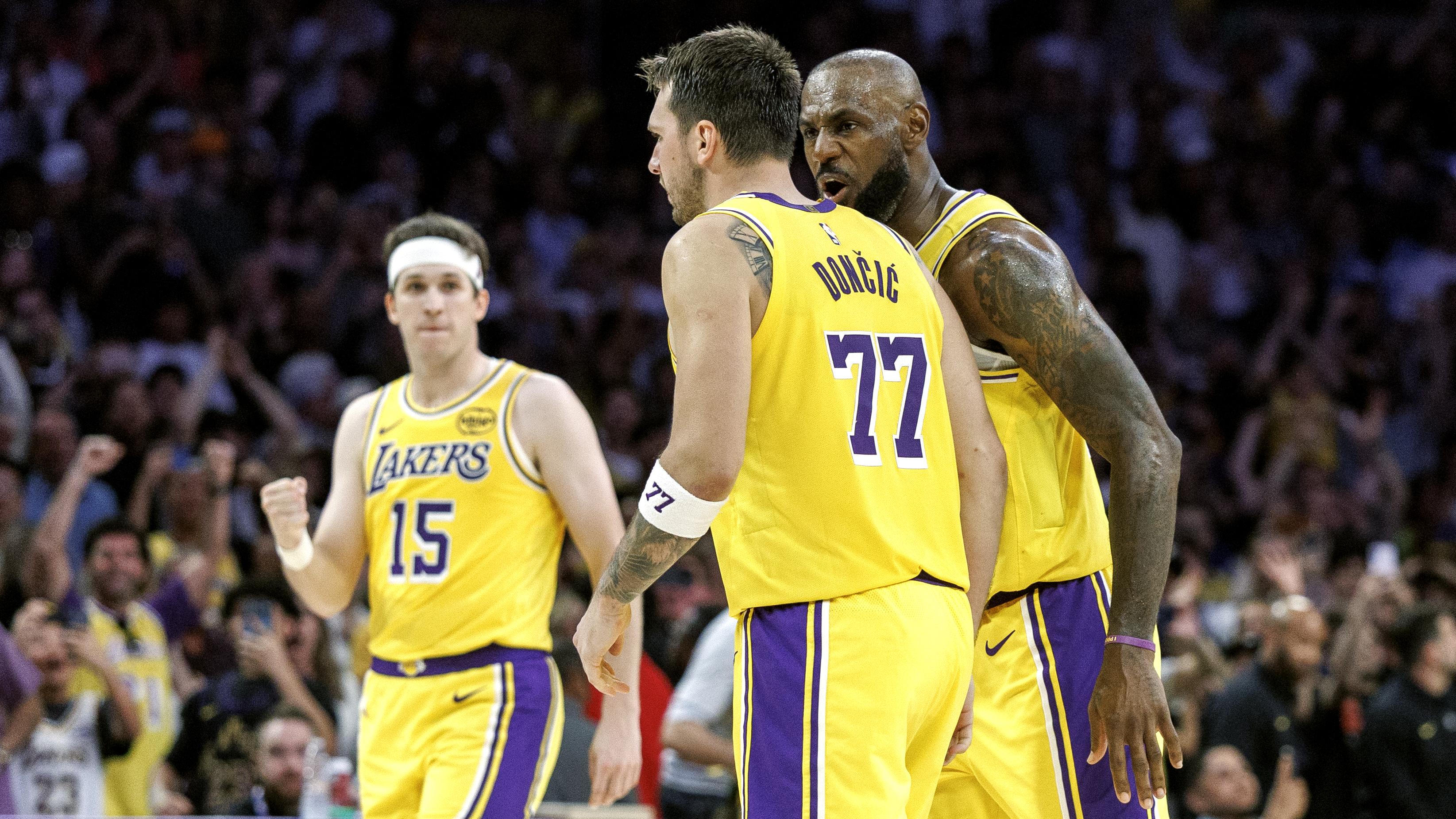 Lakers vs Denver in Los Angeles, CA.