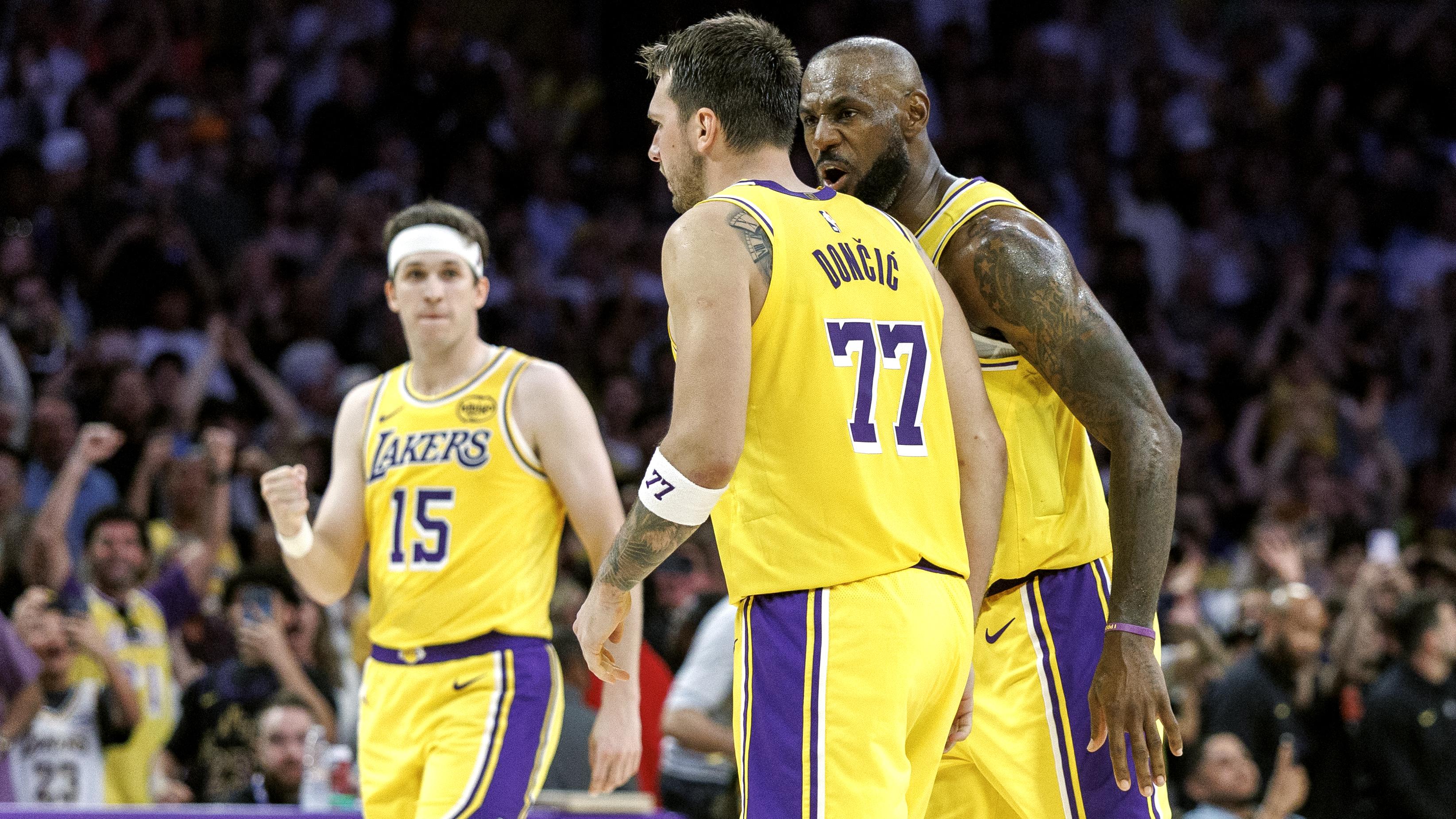 Lakers vs Denver in Los Angeles, CA.