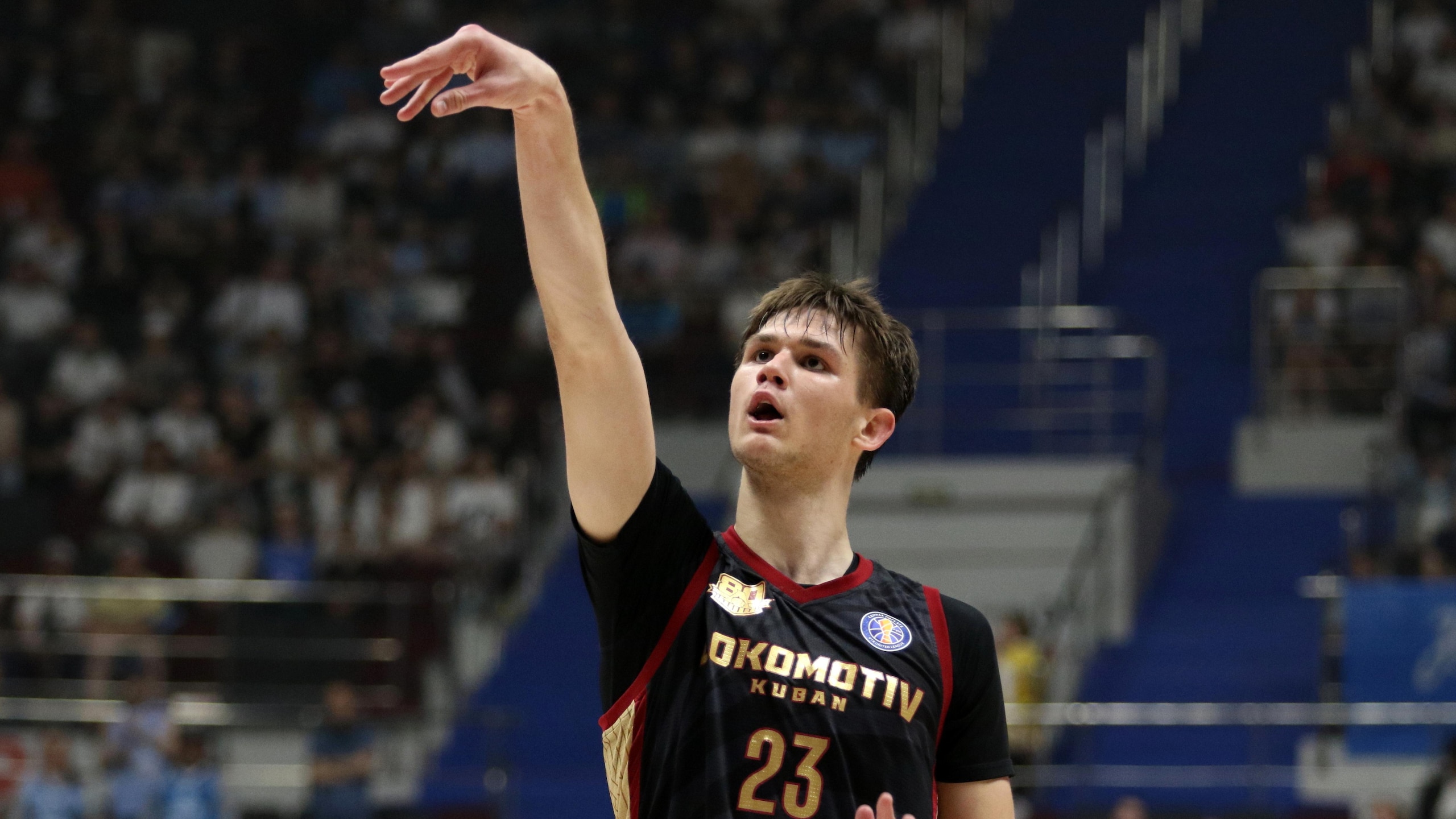 Vsevolod Ishchenko (23) of Lokomotiv Kuban in action during Vsevolod Ishchenko (23) of Lokomotiv Kuban in action during