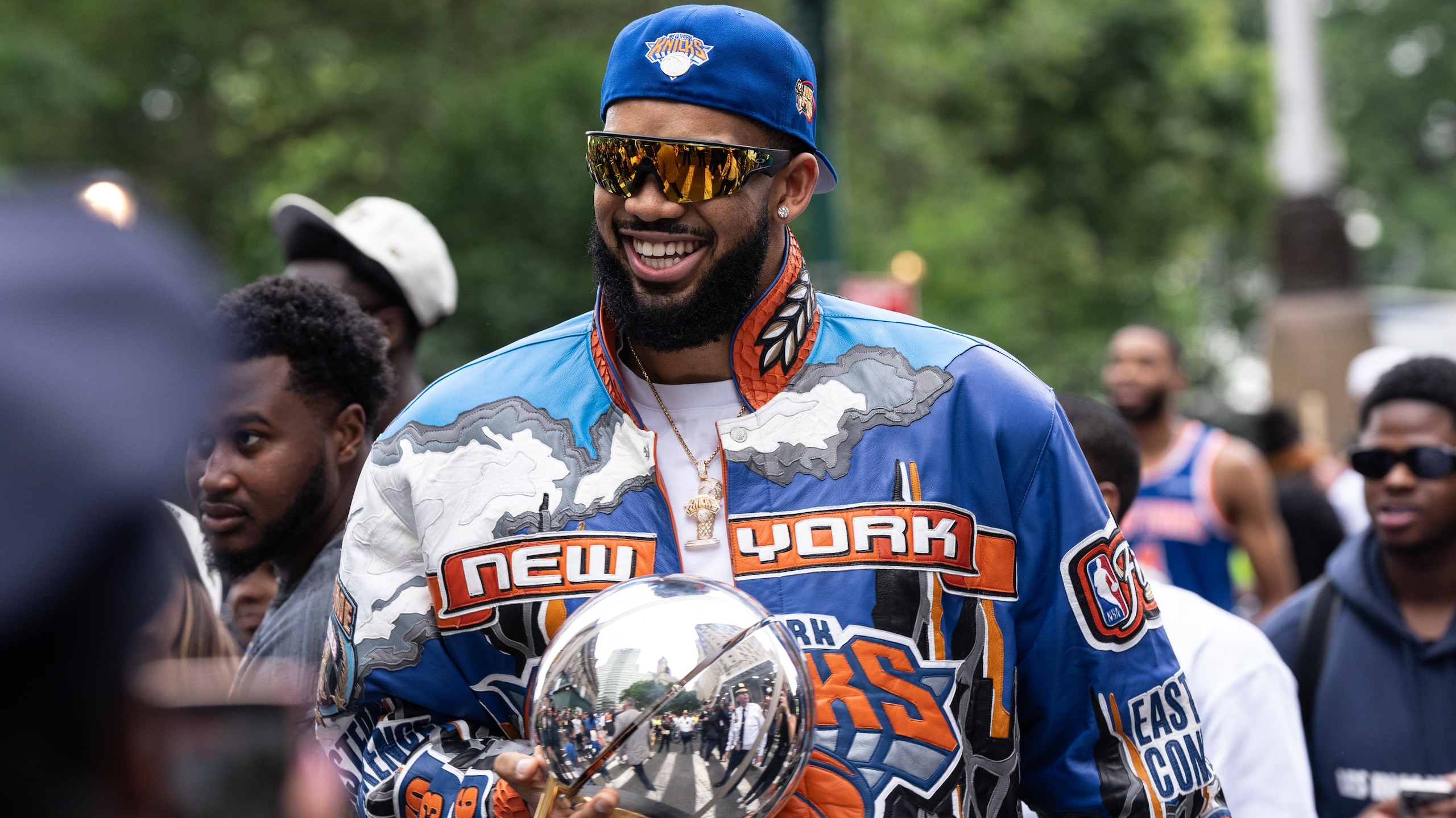 Karl-Anthony Towns attends ticker-tape parade honoring
