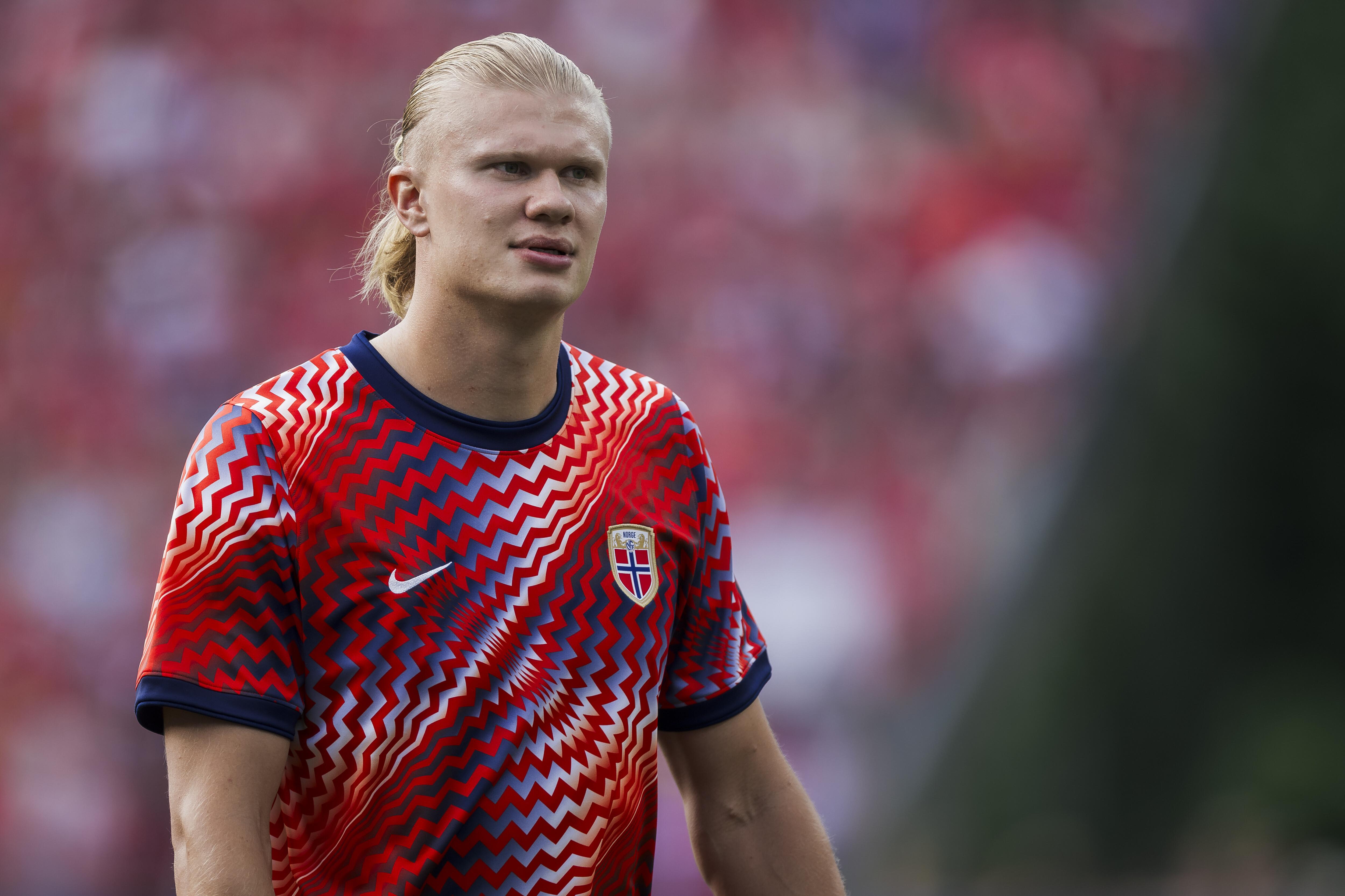 Erling Haaland of Norway looks on at the end of the FIFA