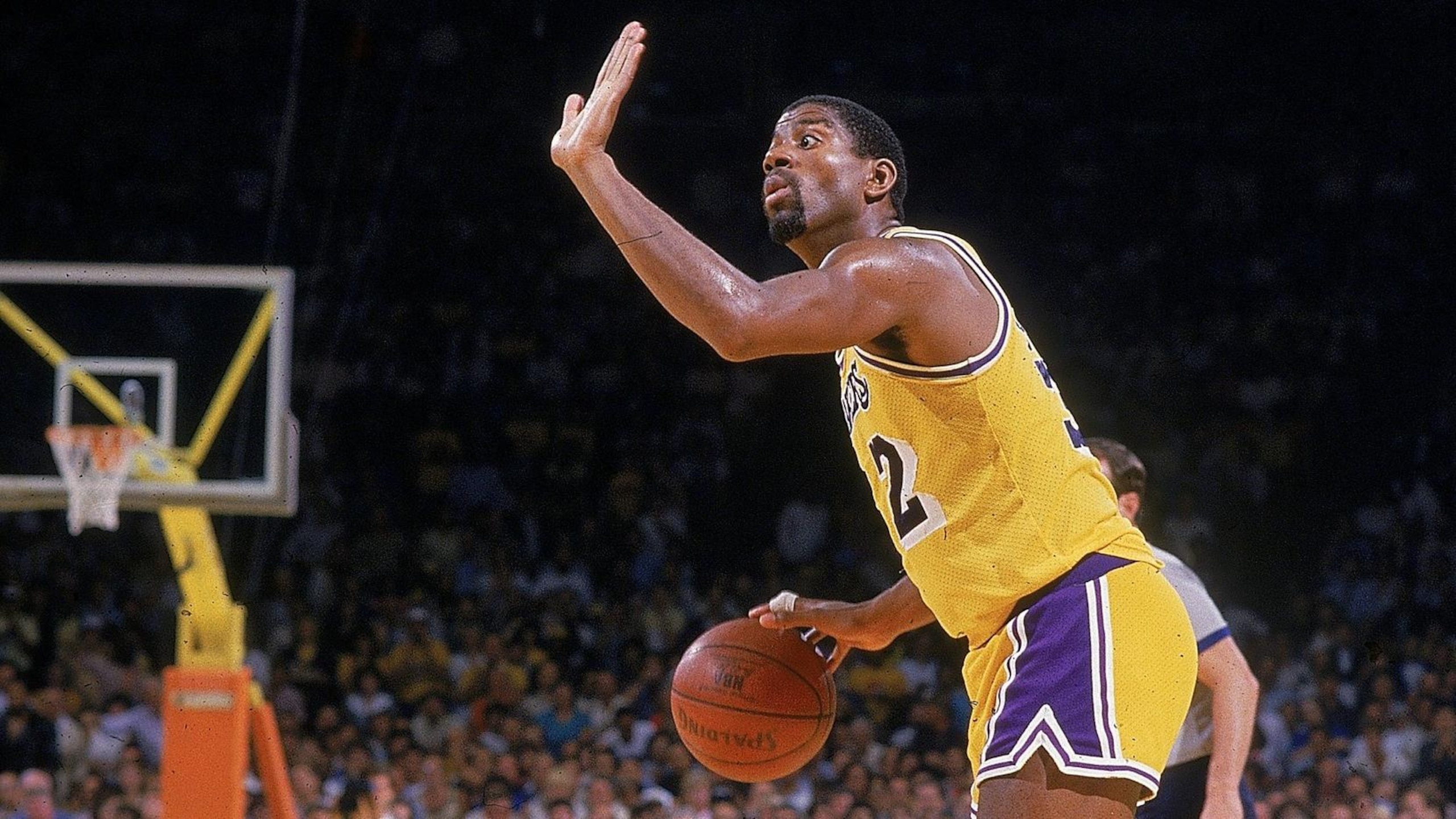 Los Angeles Lakers Magic Johnson, 1985 NBA Finals Los Angeles Lakers Magic Johnson, 1985 NBA Finals