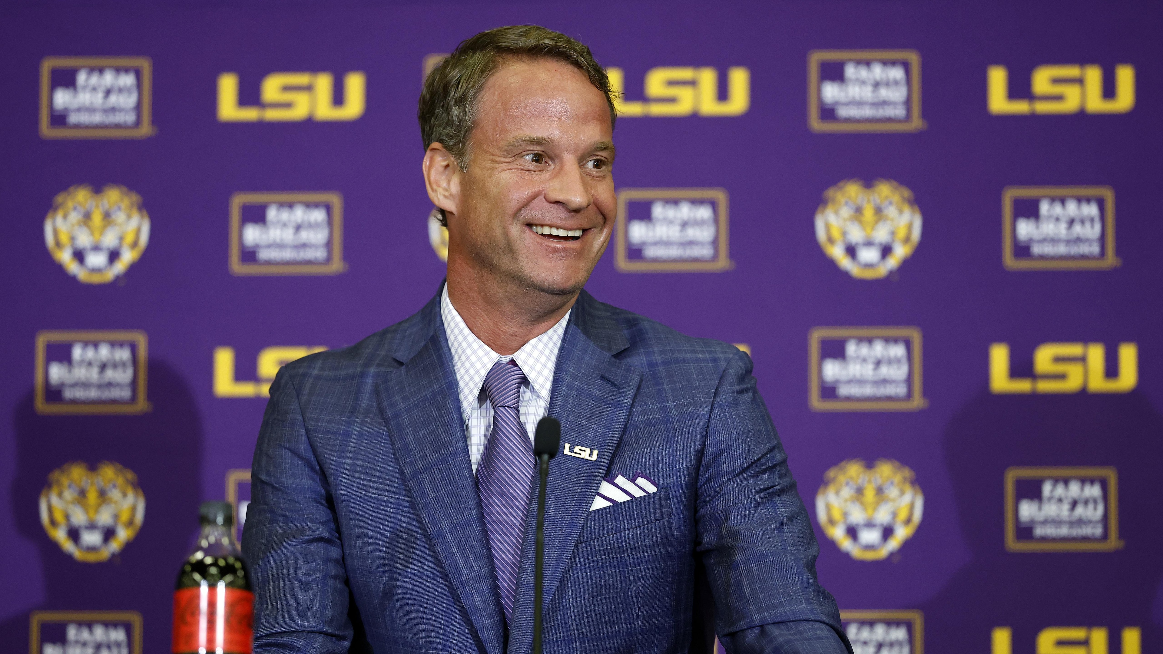 LSU Football Hosts Press Conference Introducing New Head Coach Lane Kiffin LSU Football Hosts Press Conference Introducing New Head Coach Lane Kiffin