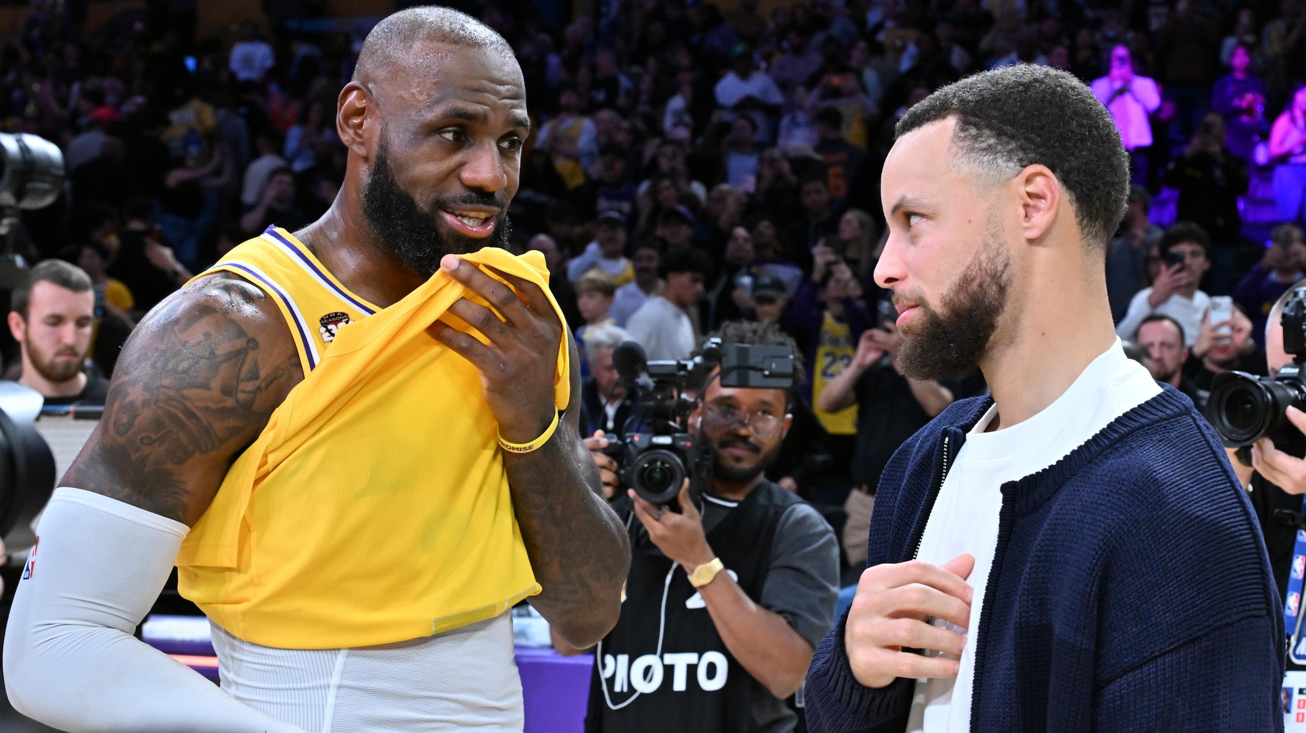 Celebrities At The Los Angeles Lakers Game