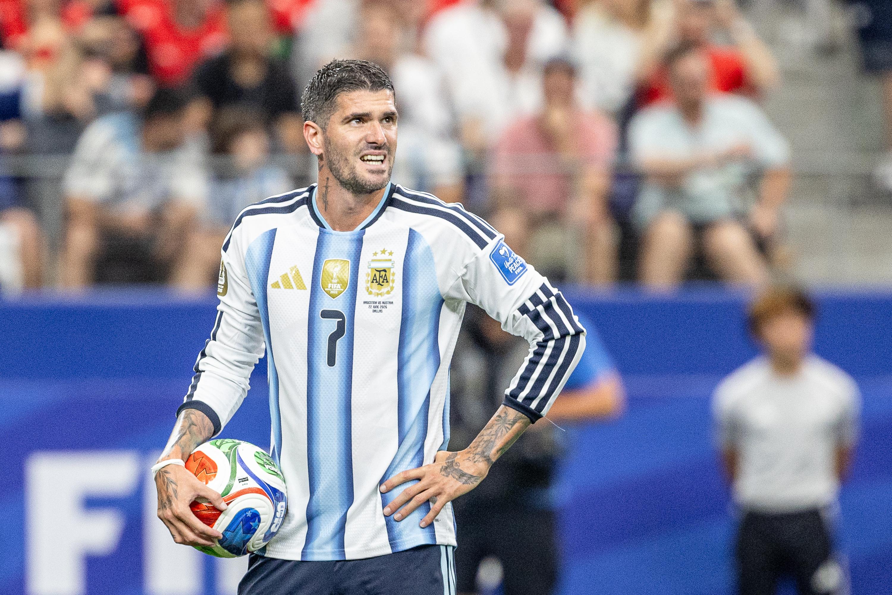 Rodrigo De Paul of Argentina seen in action during a FIFA Rodrigo De Paul of Argentina seen in action during a FIFA