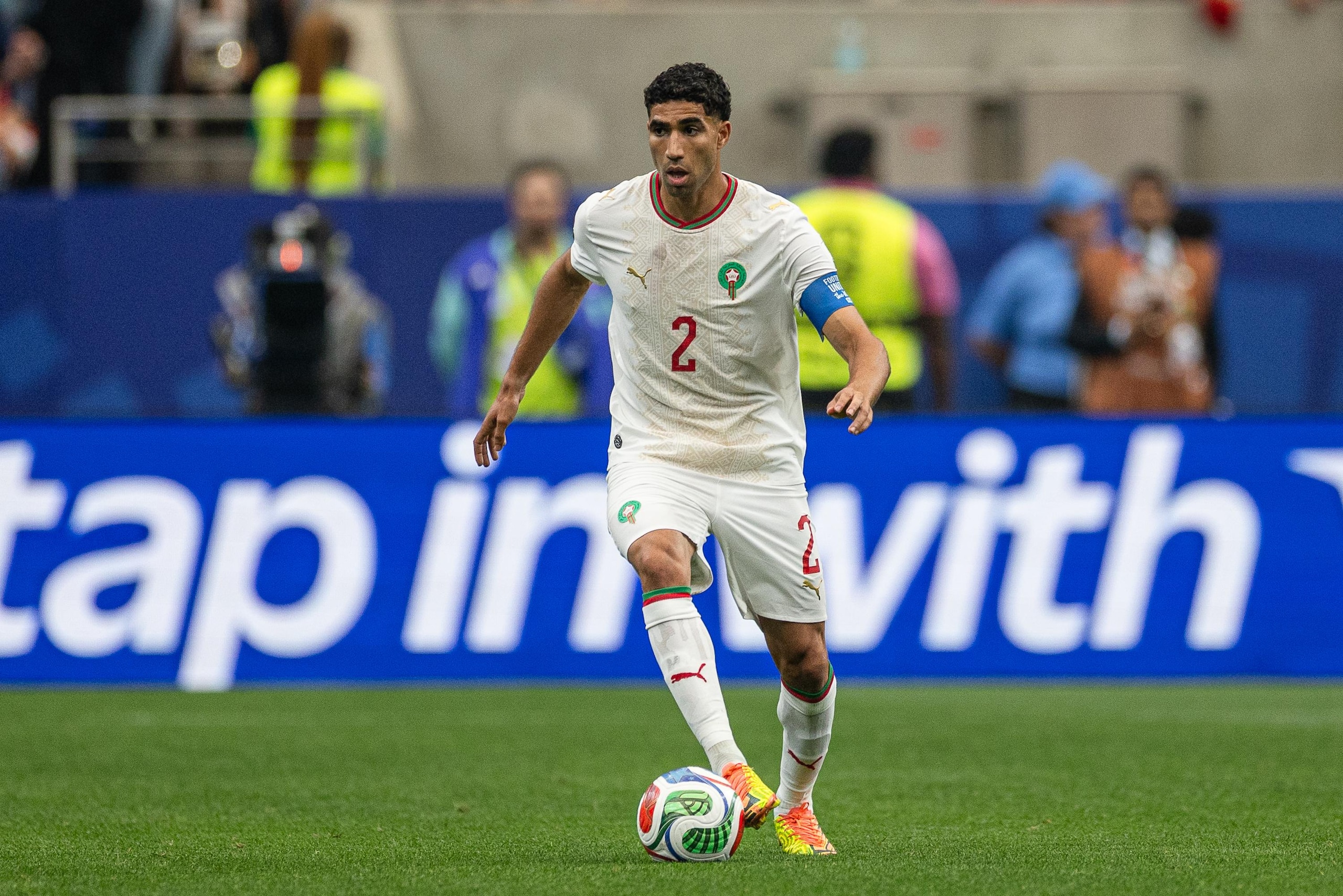 Achraf Hakimi of Morocco seen in action during FIFA World