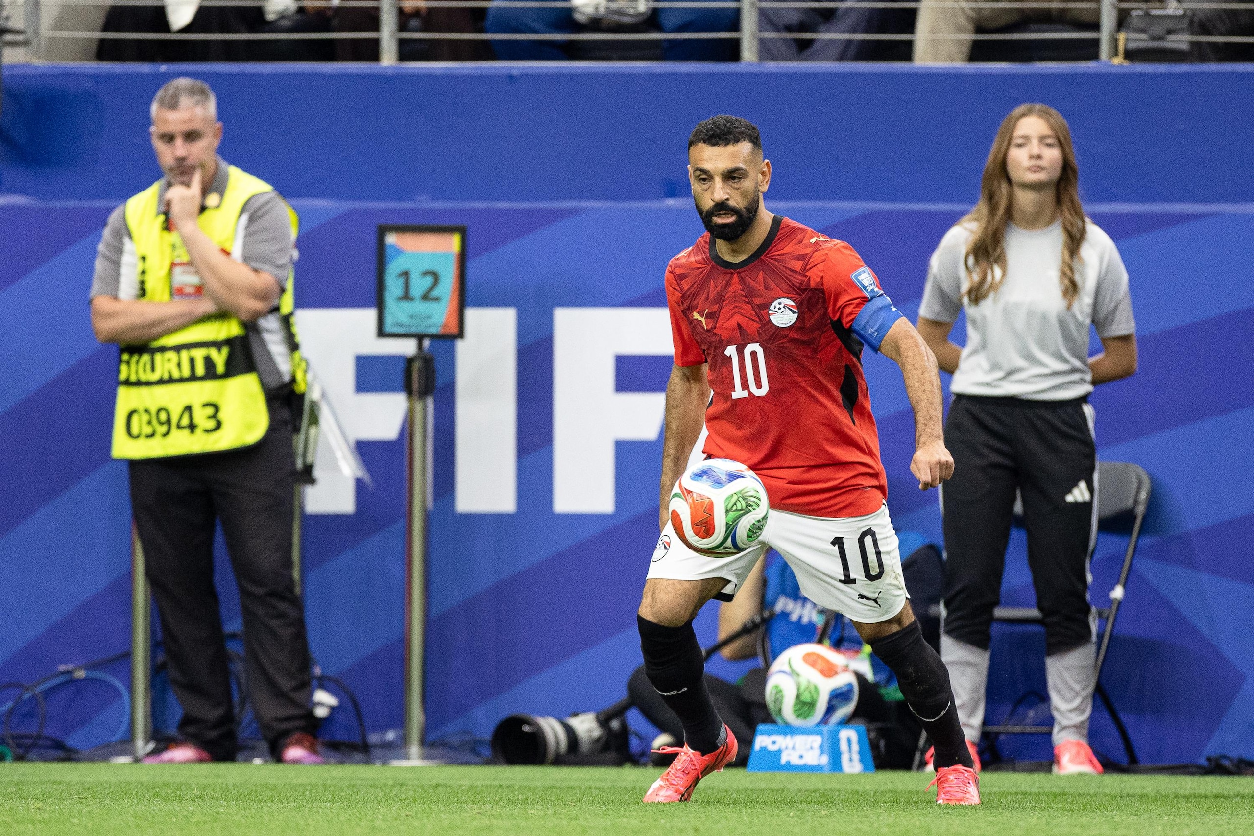 Mohamed Salah of Egypt seen in action during the FIFA World