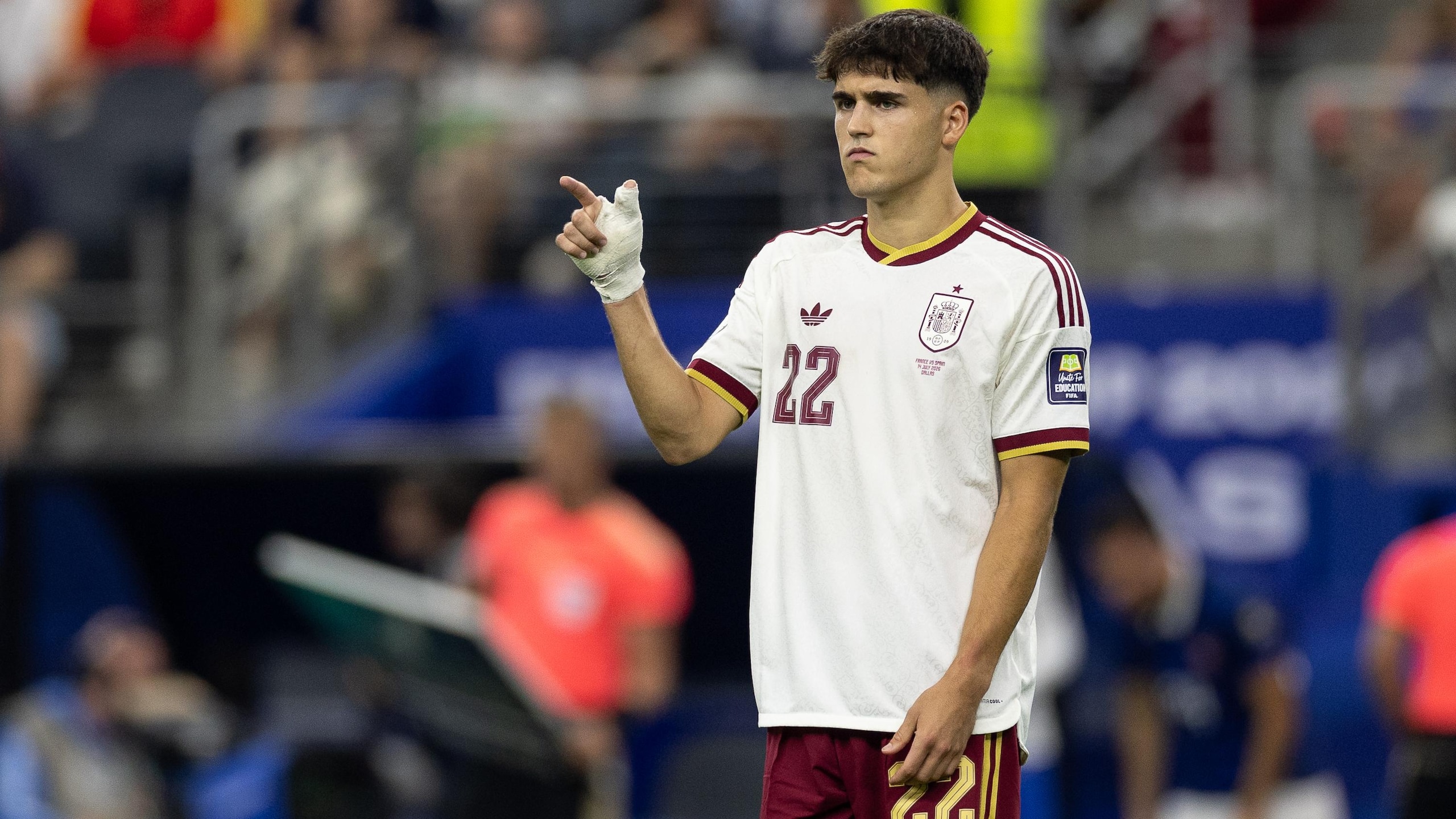 Pau Cubarsi of Spain seen during FIFA World Cup 2026 Pau Cubarsi of Spain seen during FIFA World Cup 2026