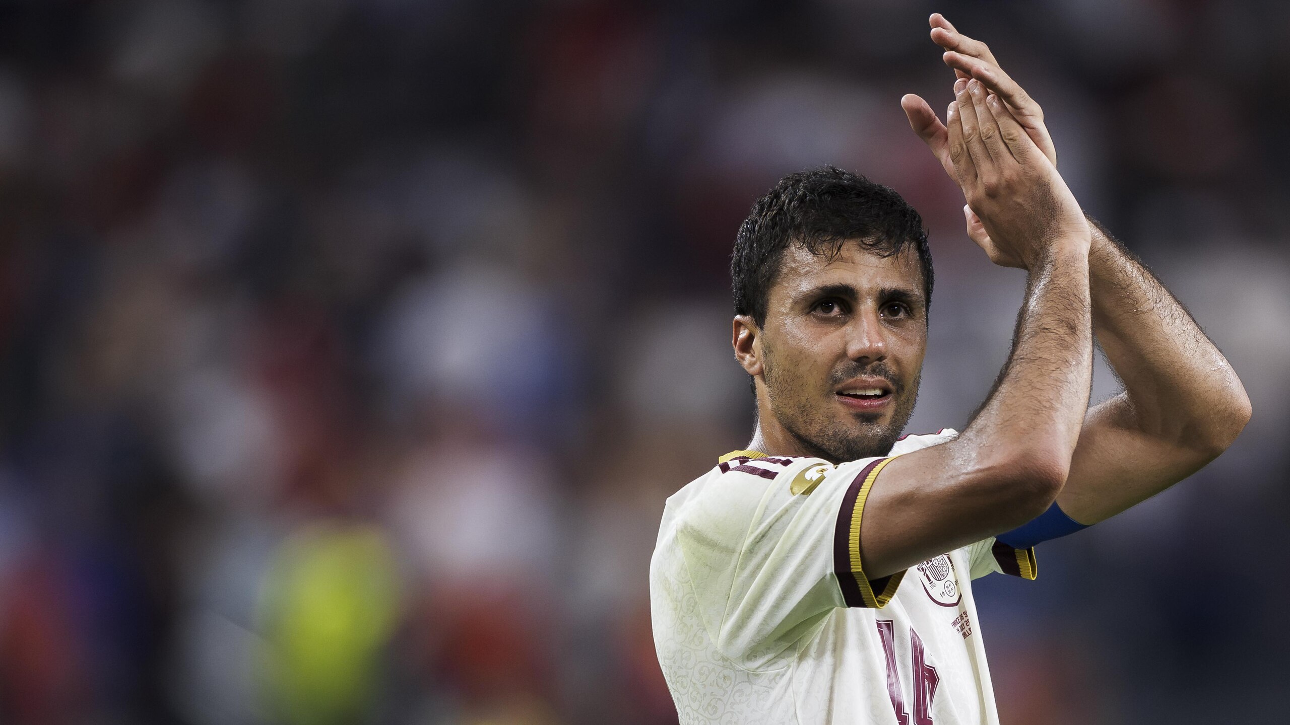 Rodri of Spain celebrates the victory at the end of the FIFA Rodri of Spain celebrates the victory at the end of the FIFA
