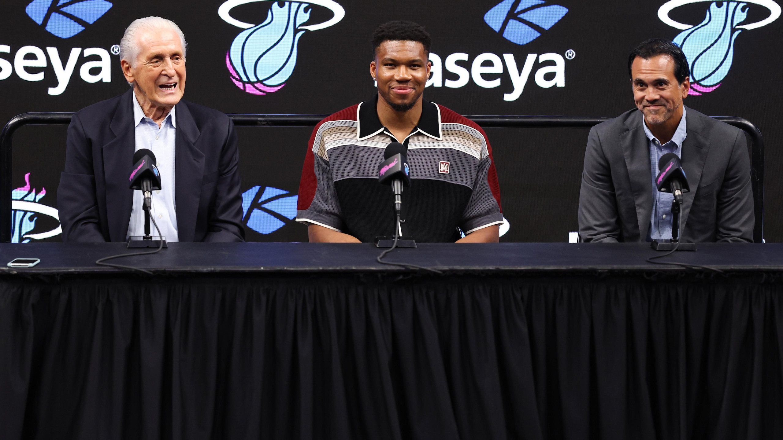 Miami Heat Introduces Bobby Portis, Jr. and Giannis Antetokounmpo Miami Heat Introduces Bobby Portis, Jr. and Giannis Antetokounmpo