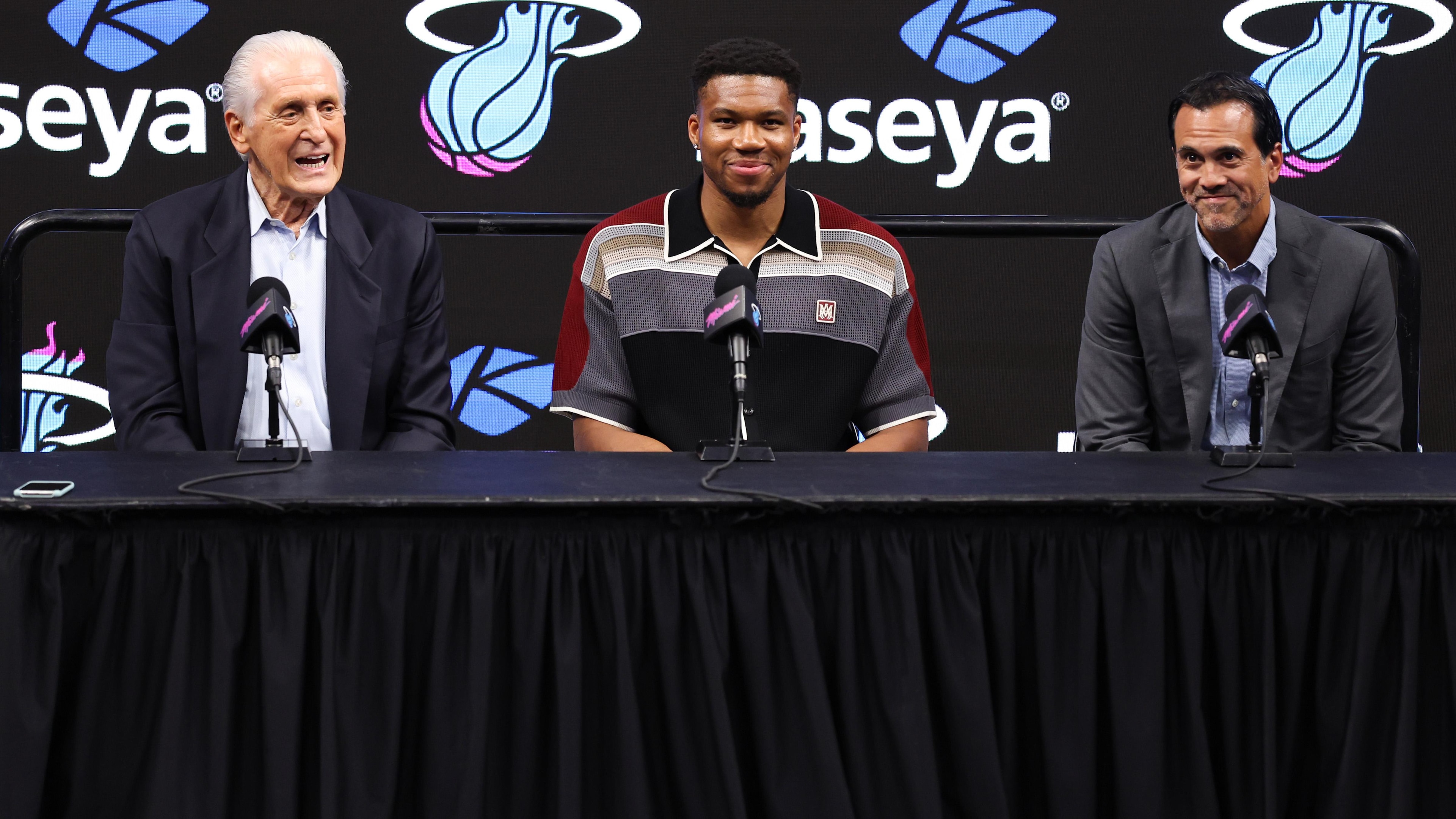 Miami Heat Introduces Bobby Portis, Jr. and Giannis Antetokounmpo Miami Heat Introduces Bobby Portis, Jr. and Giannis Antetokounmpo